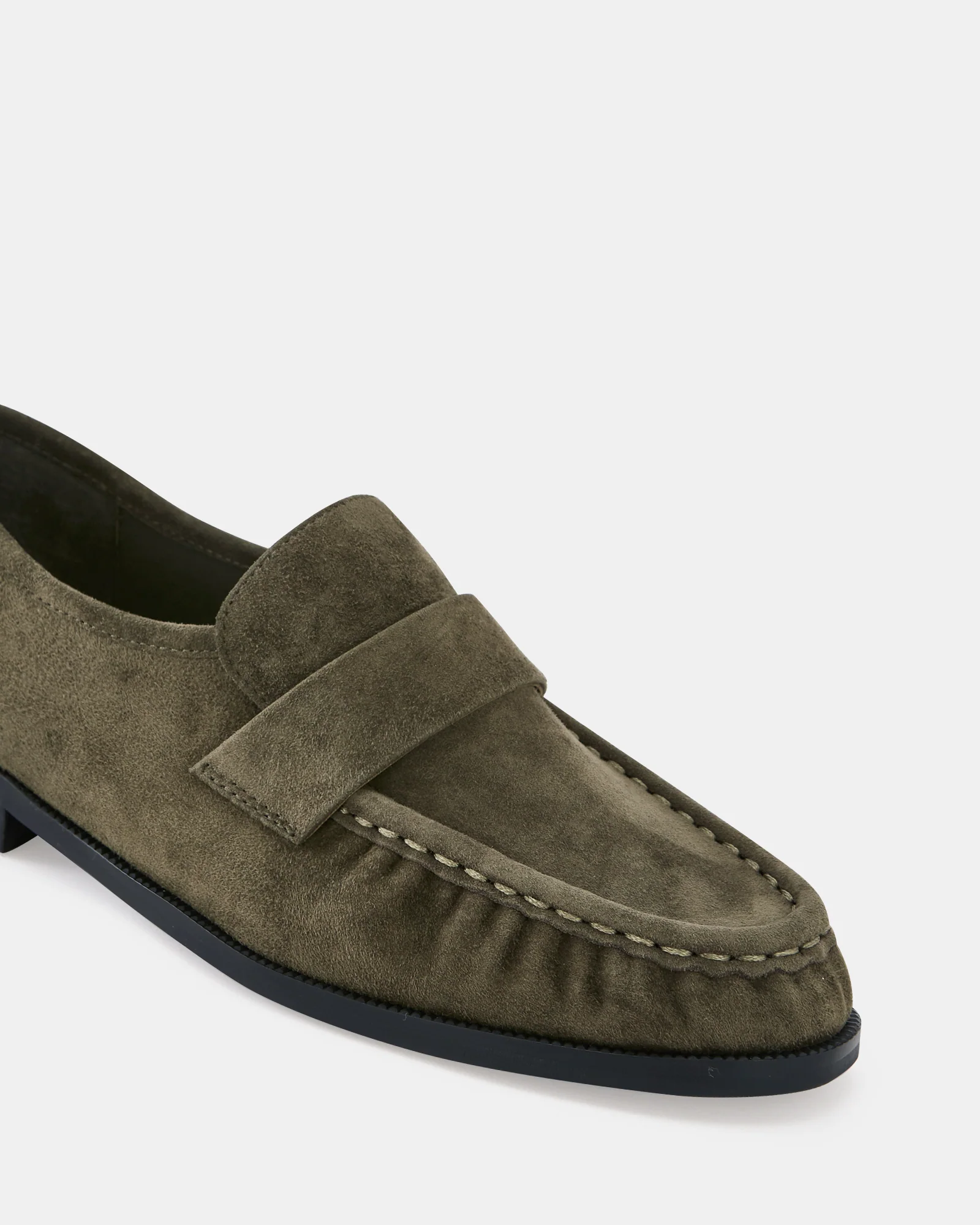 Adriel Olive Green Suede Leather Loafer - Image 3