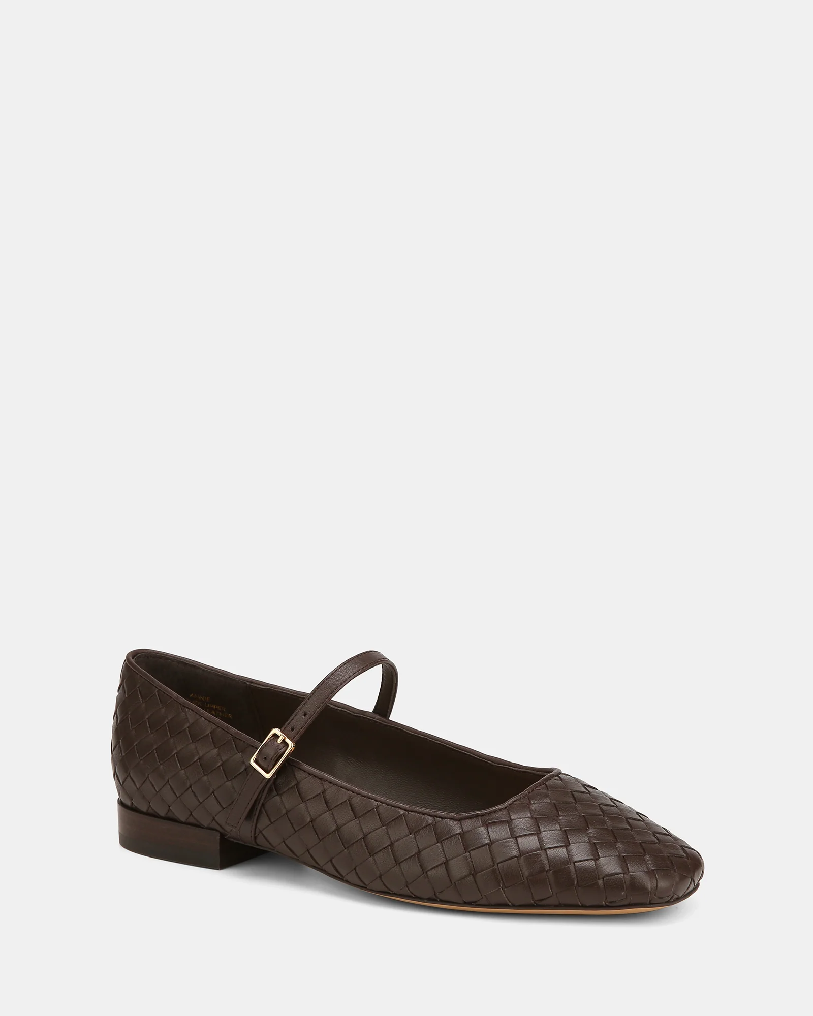 Annie Chocolate Woven Leather Mary Jane - Image 2