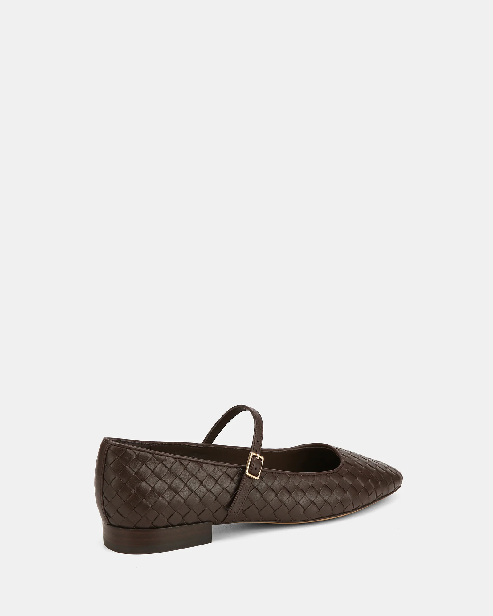 Annie Chocolate Woven Leather Mary Jane - Image 4