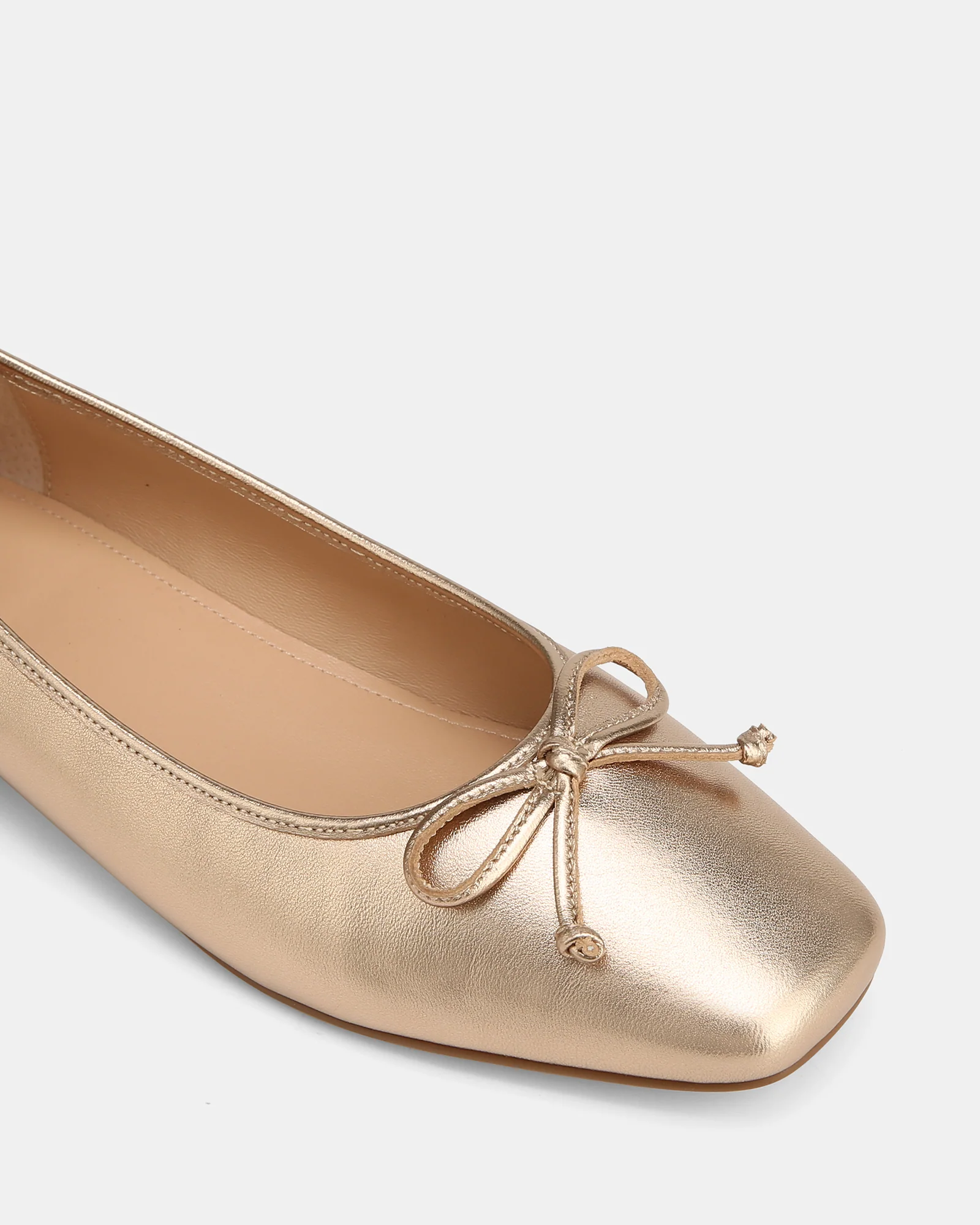 Armenia Champagne Metallic Leather Ballet Flat - Image 3