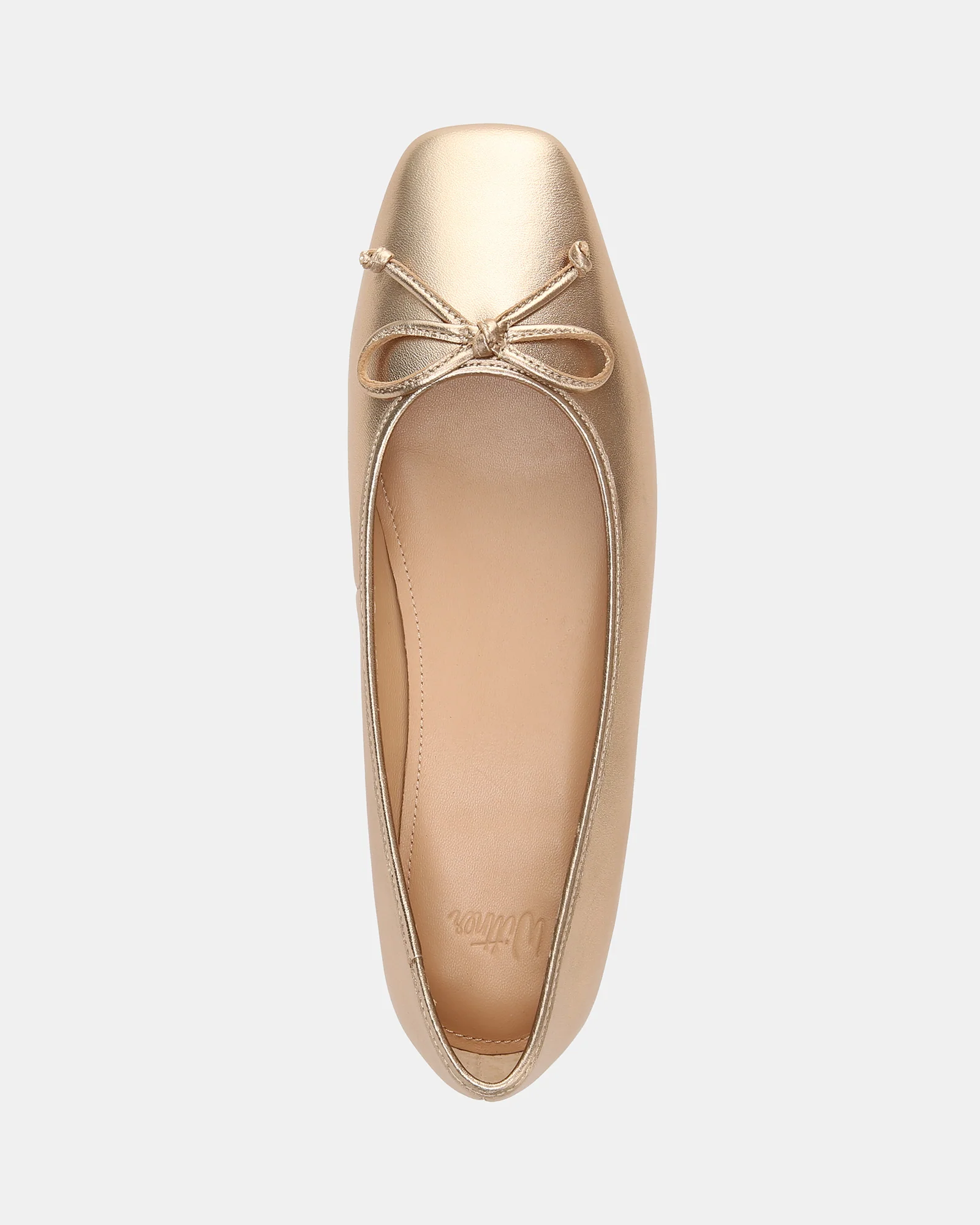 Armenia Champagne Metallic Leather Ballet Flat - Image 5