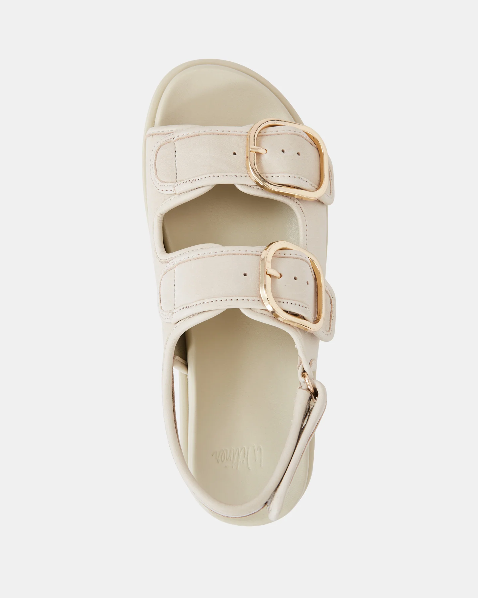 Atticus Vintage Ivory Pebble Leather Flatform - Image 5