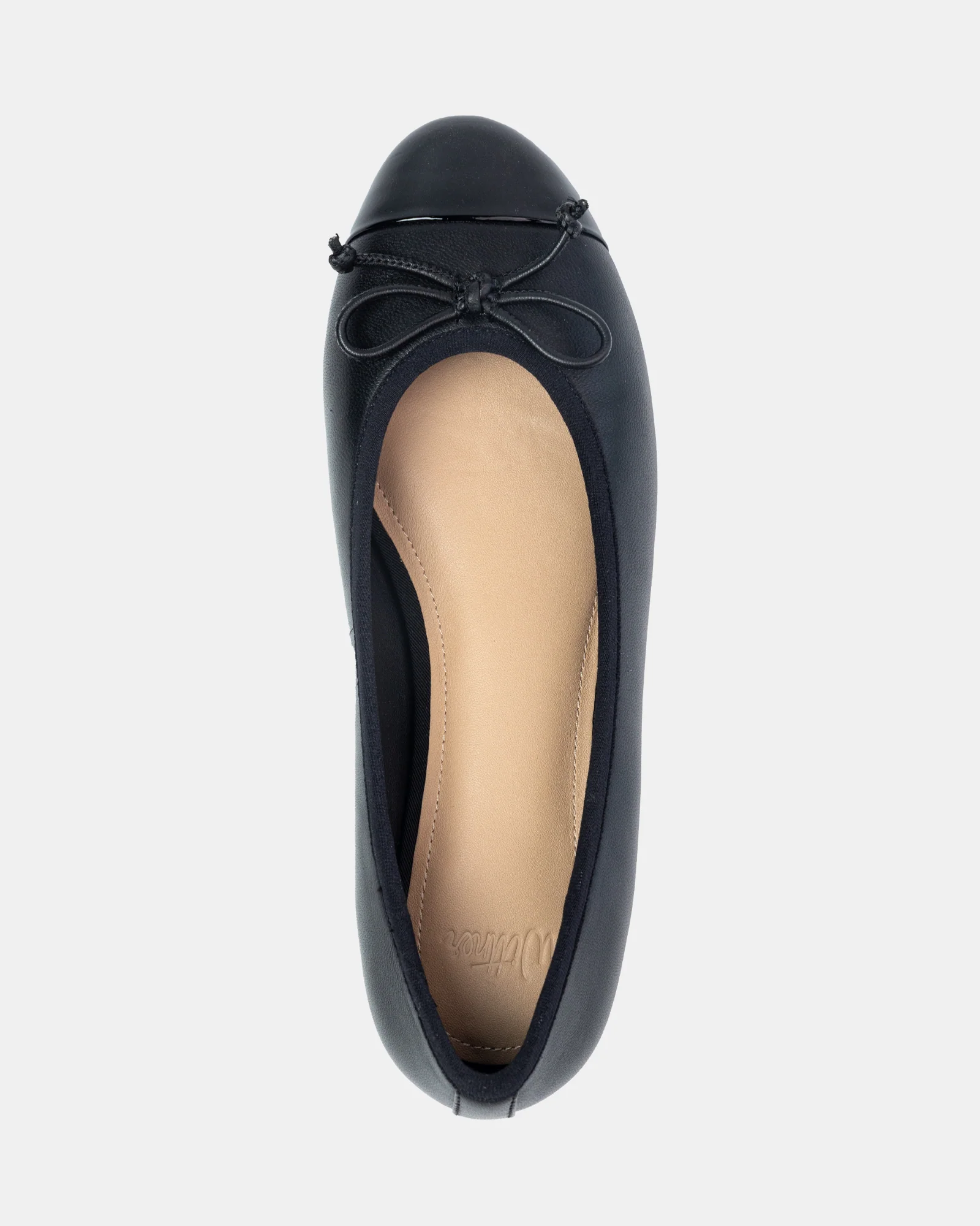 Avah Black Premium Leather Ballet Flat - Image 5