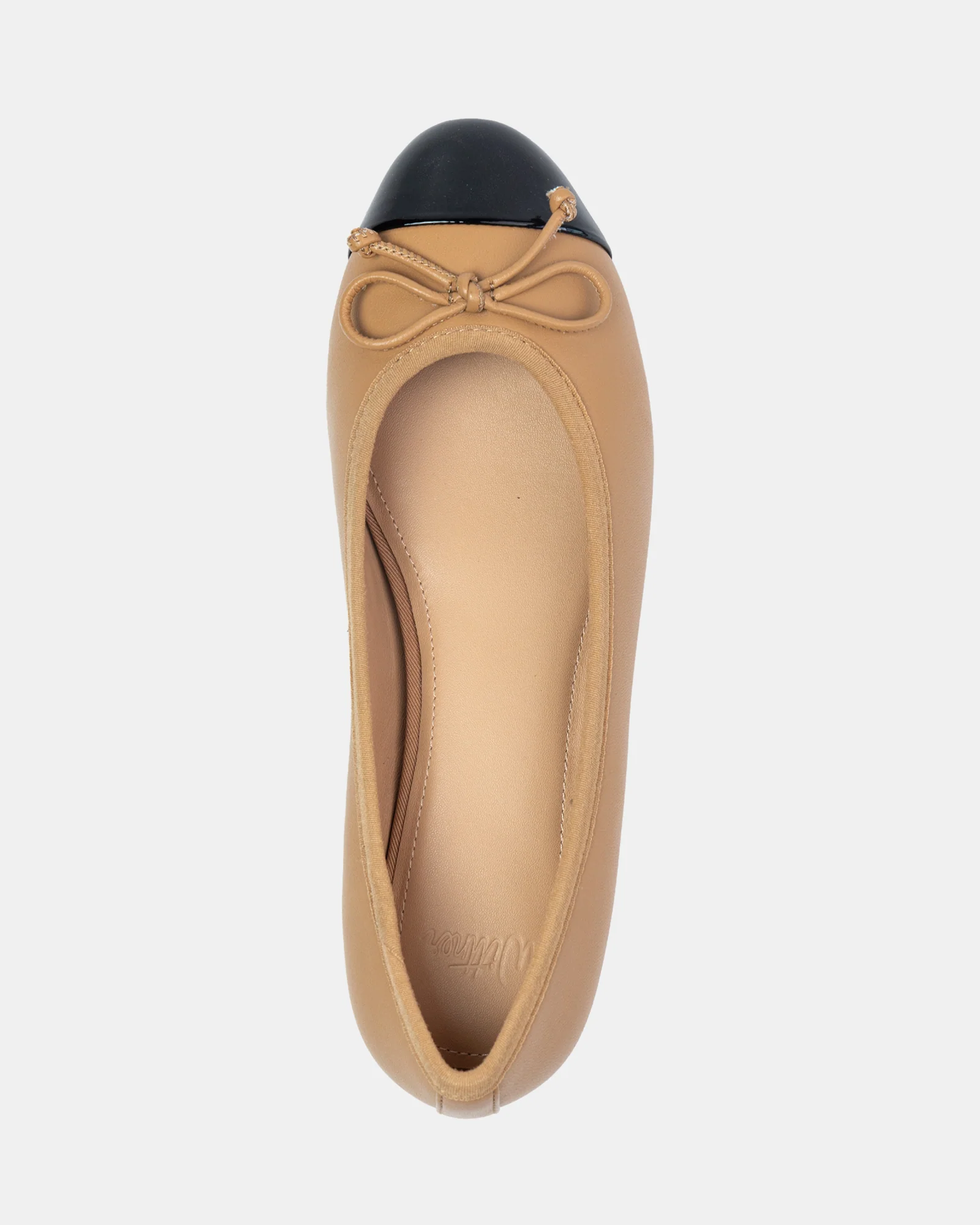 Avah Dark Sand Leather Ballet Flat - Image 5