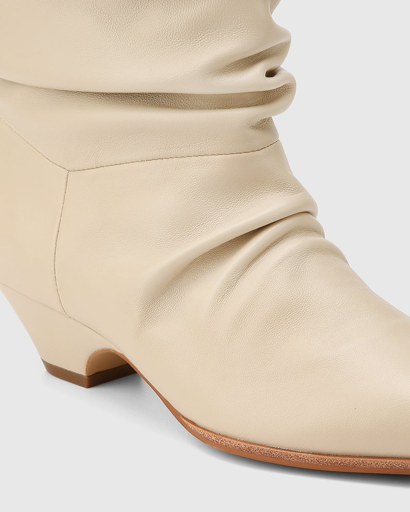Axiel Oyster Leather Slouch Ankle Boot - Image 3