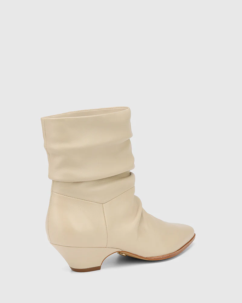 Axiel Oyster Leather Slouch Ankle Boot - Image 4