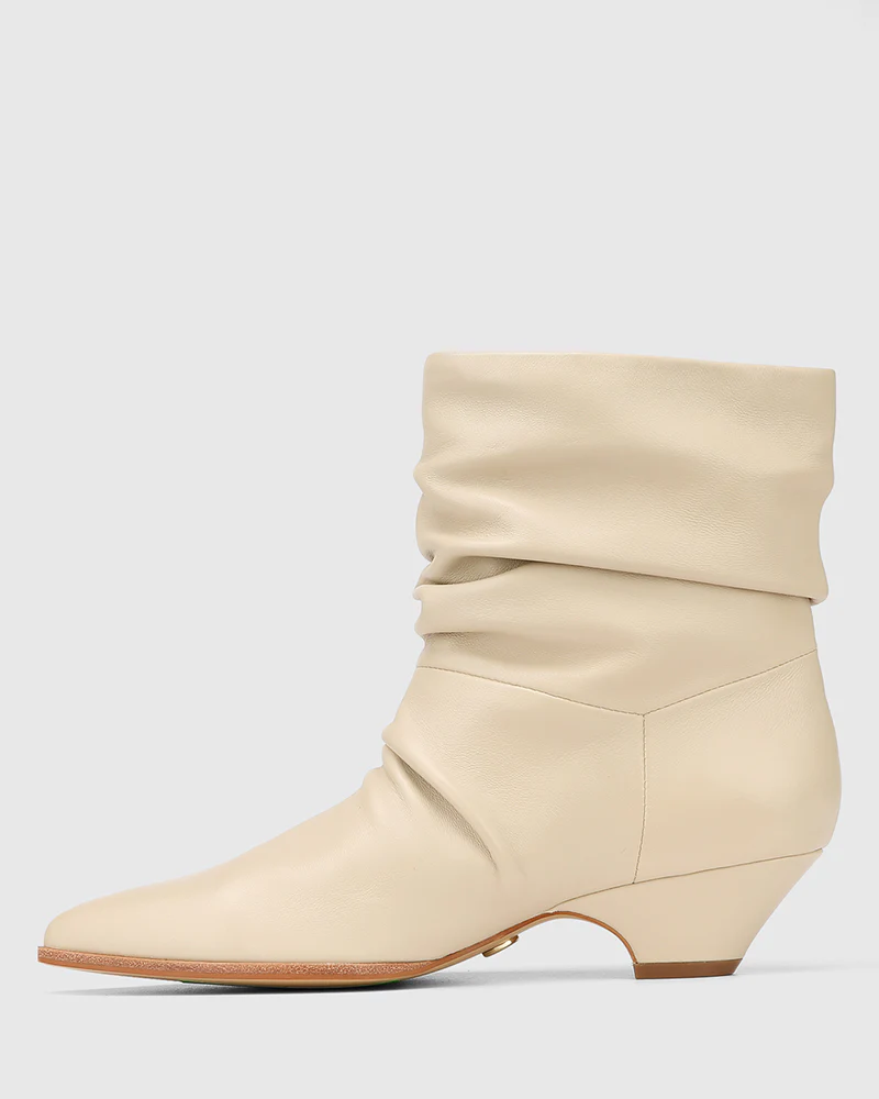 Axiel Oyster Leather Slouch Ankle Boot - Image 6