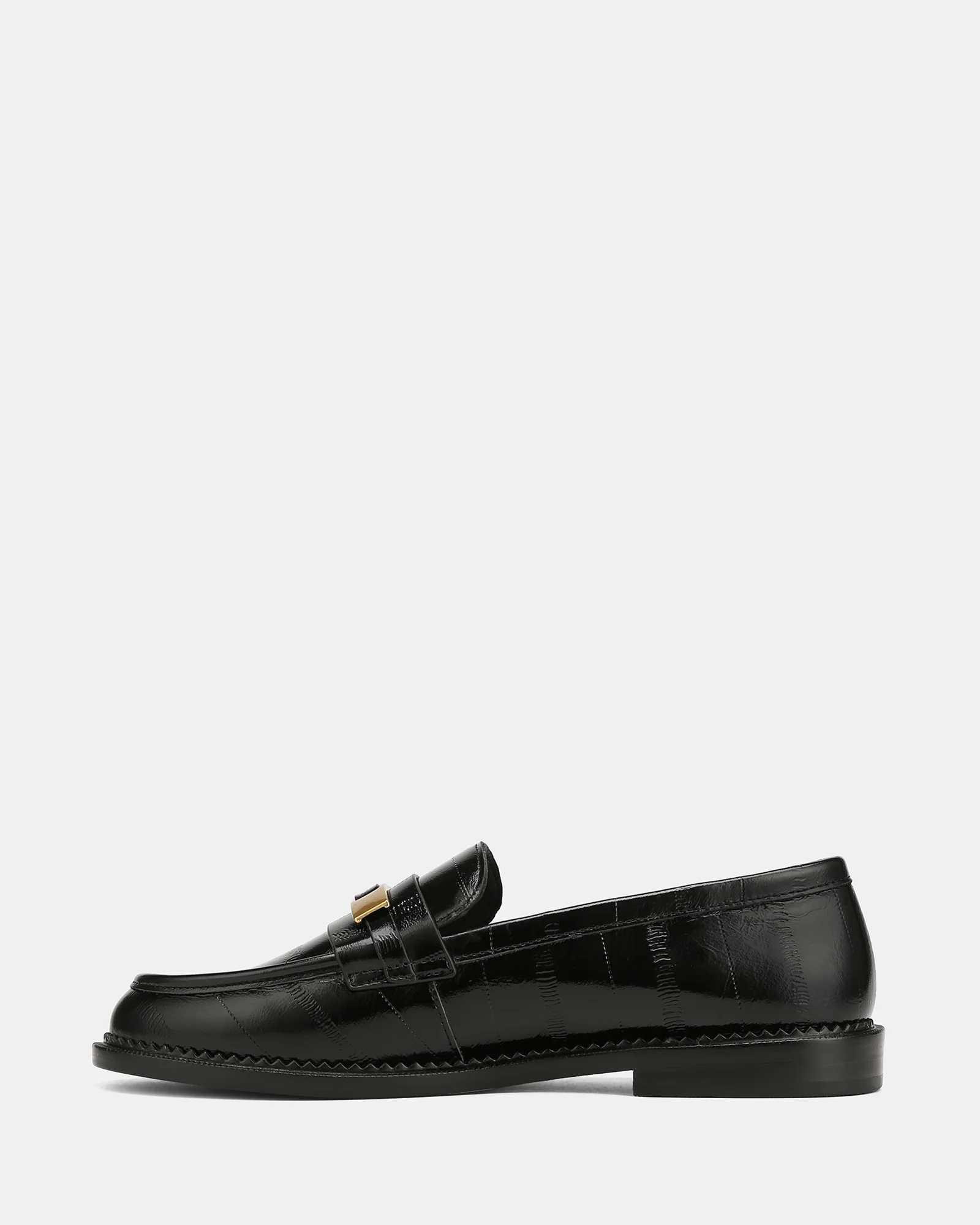 Bennett Black Croc Embossed Leather Loafers - Image 6