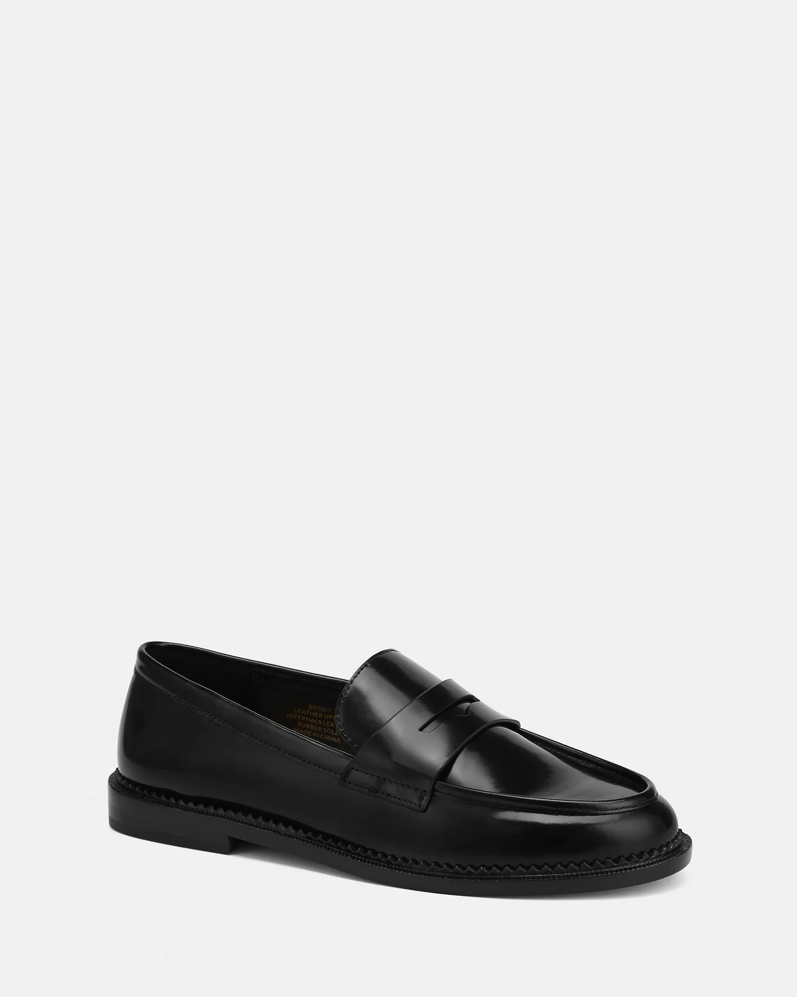 Brody Black Leather Loafer - Image 2