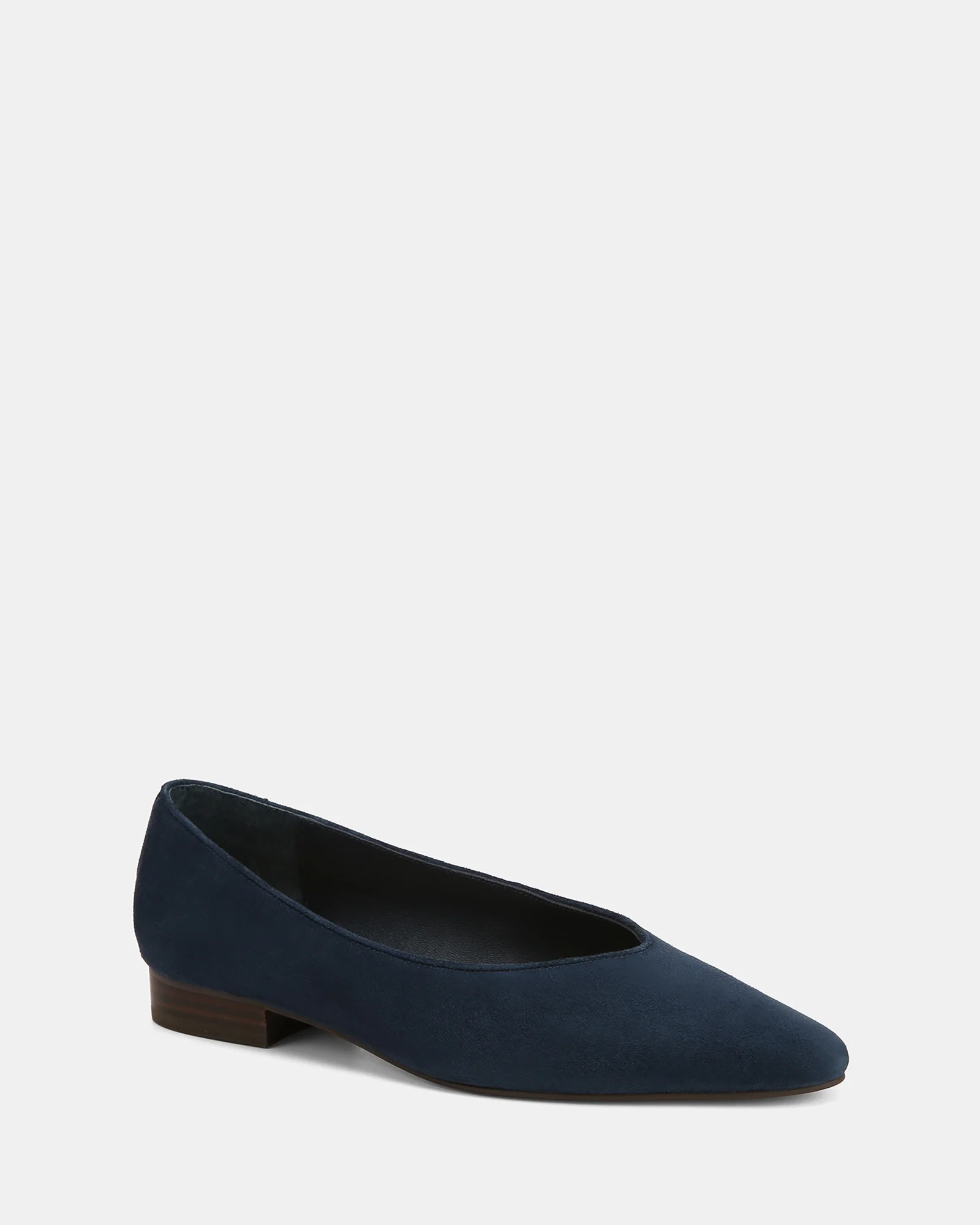 Calio Navy Suede Leather Ballet Flat - Image 2