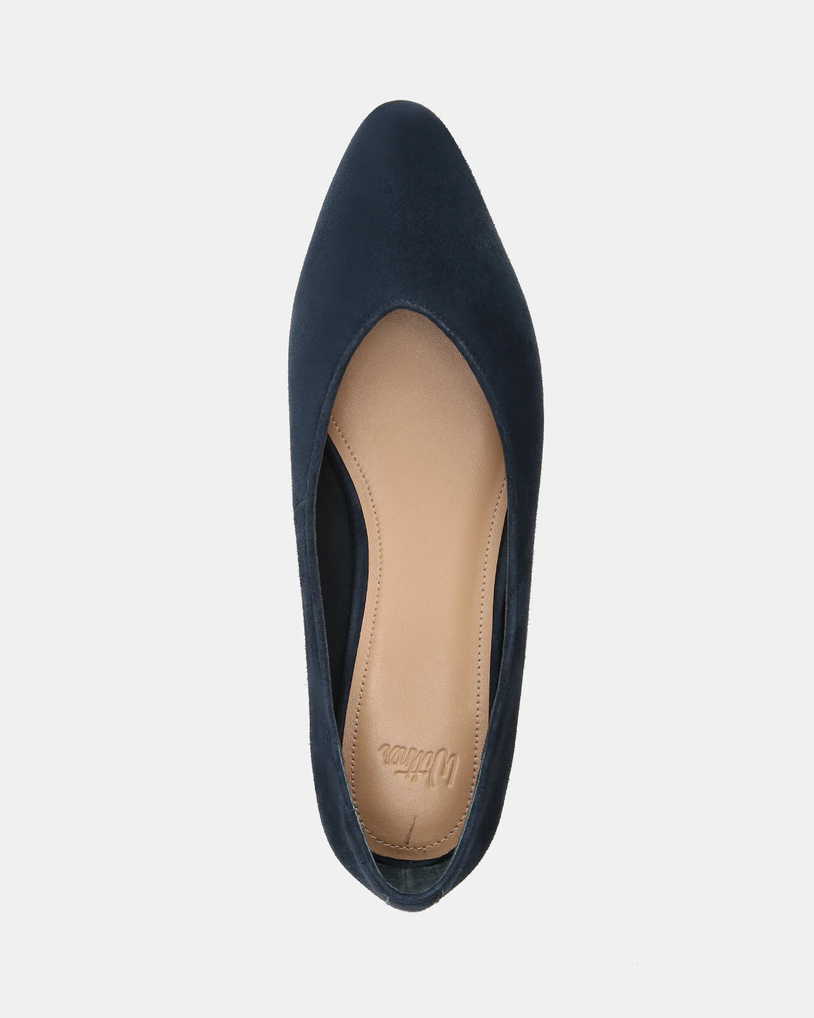 Calio Navy Suede Leather Ballet Flat - Image 5