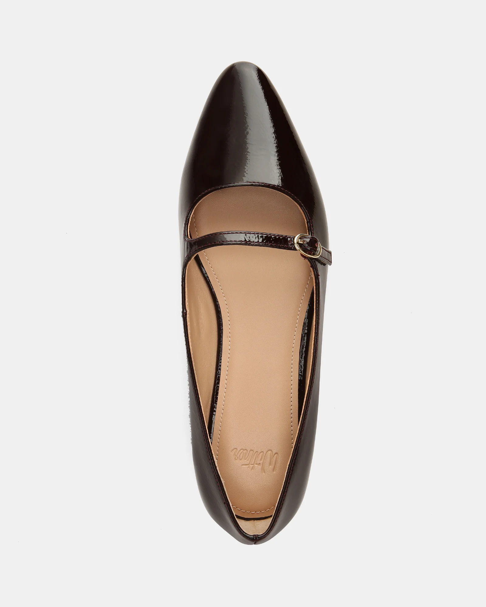 Carina Raisin Patent Leather Pointed Ballet Flat - Image 5