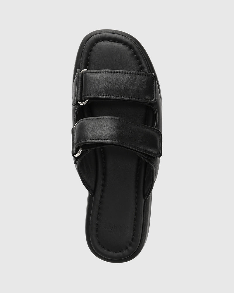 Codi Black Leather Flatform - Image 5