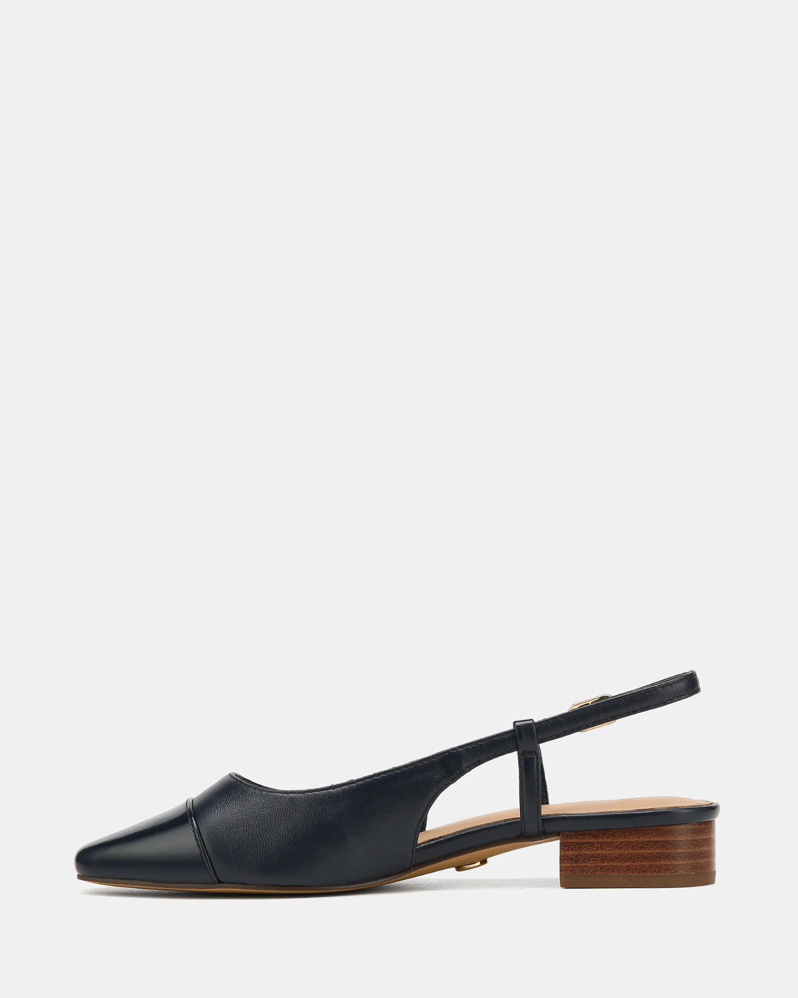 Dame Navy Leather Slingback - Image 6