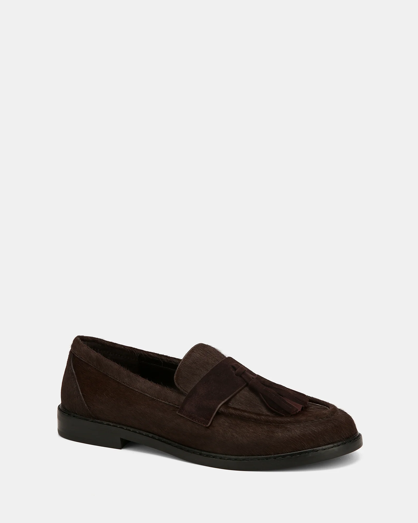 Evelyn Chocolate Hair-on Leather Loafer - Image 2