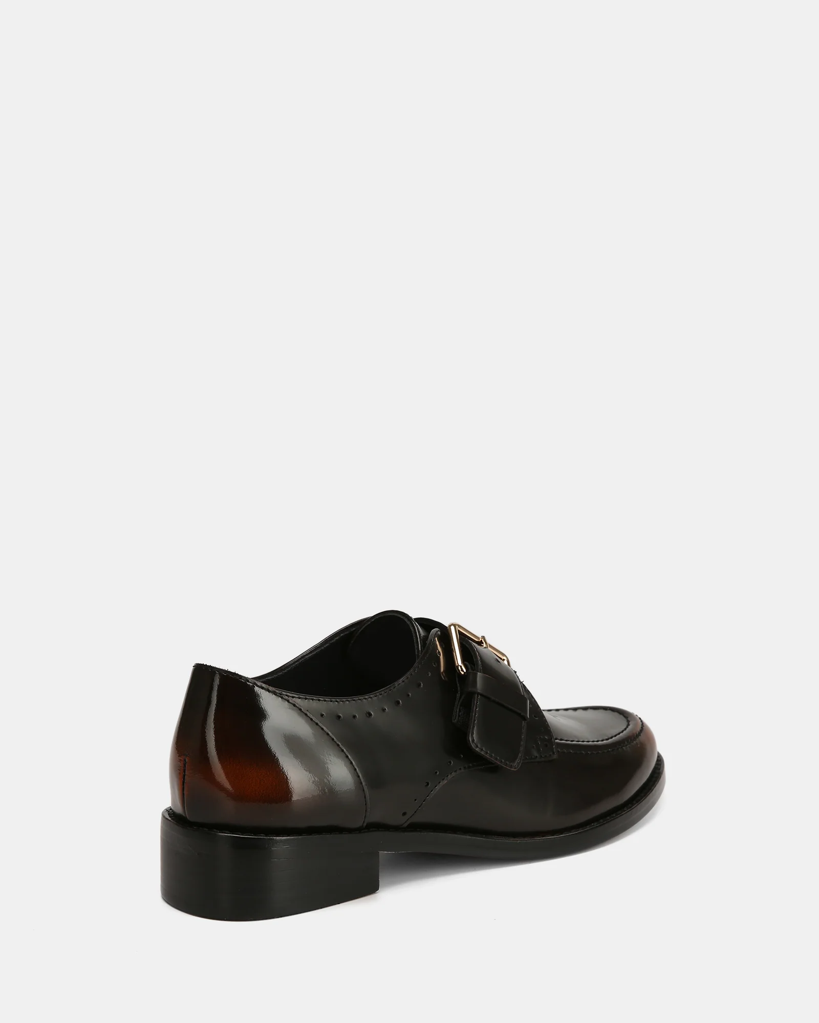 Fredi Dark Brown Leather Monk Strap Loafer - Image 5