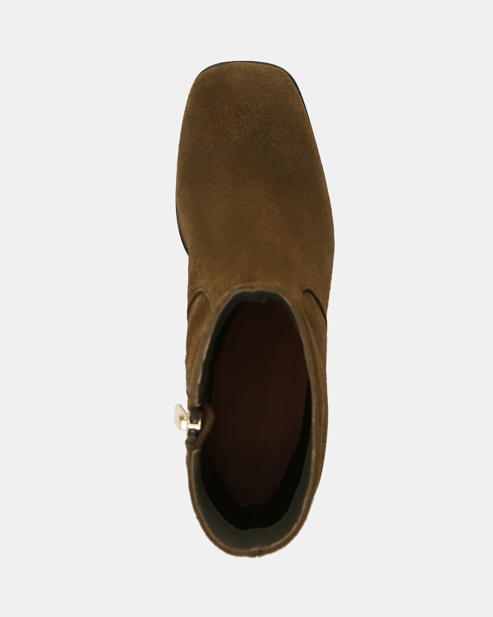 Gaylen Olive Green Suede Leather Ankle Boot - Image 5