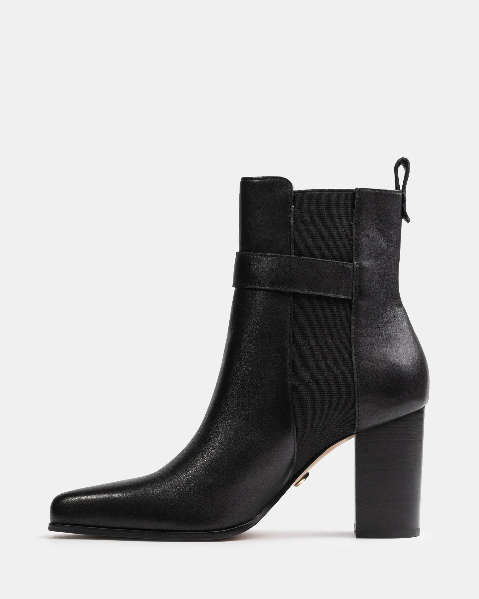 Holli Black Leather Ankle Boot - Image 6