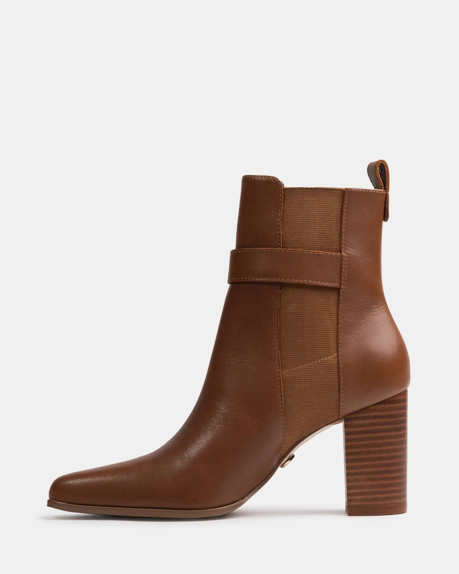 Holli Dark Cognac Leather Ankle Boot - Image 6