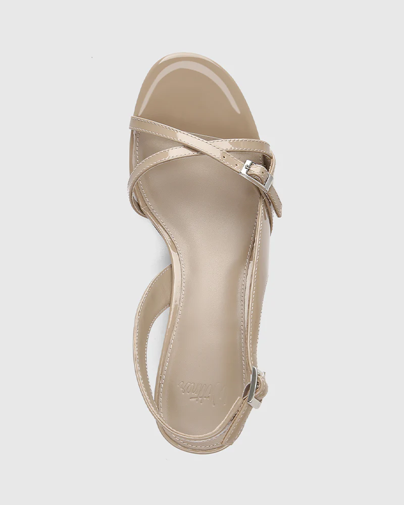 Inez Misty Grey Patent Leather Slingback - Image 5