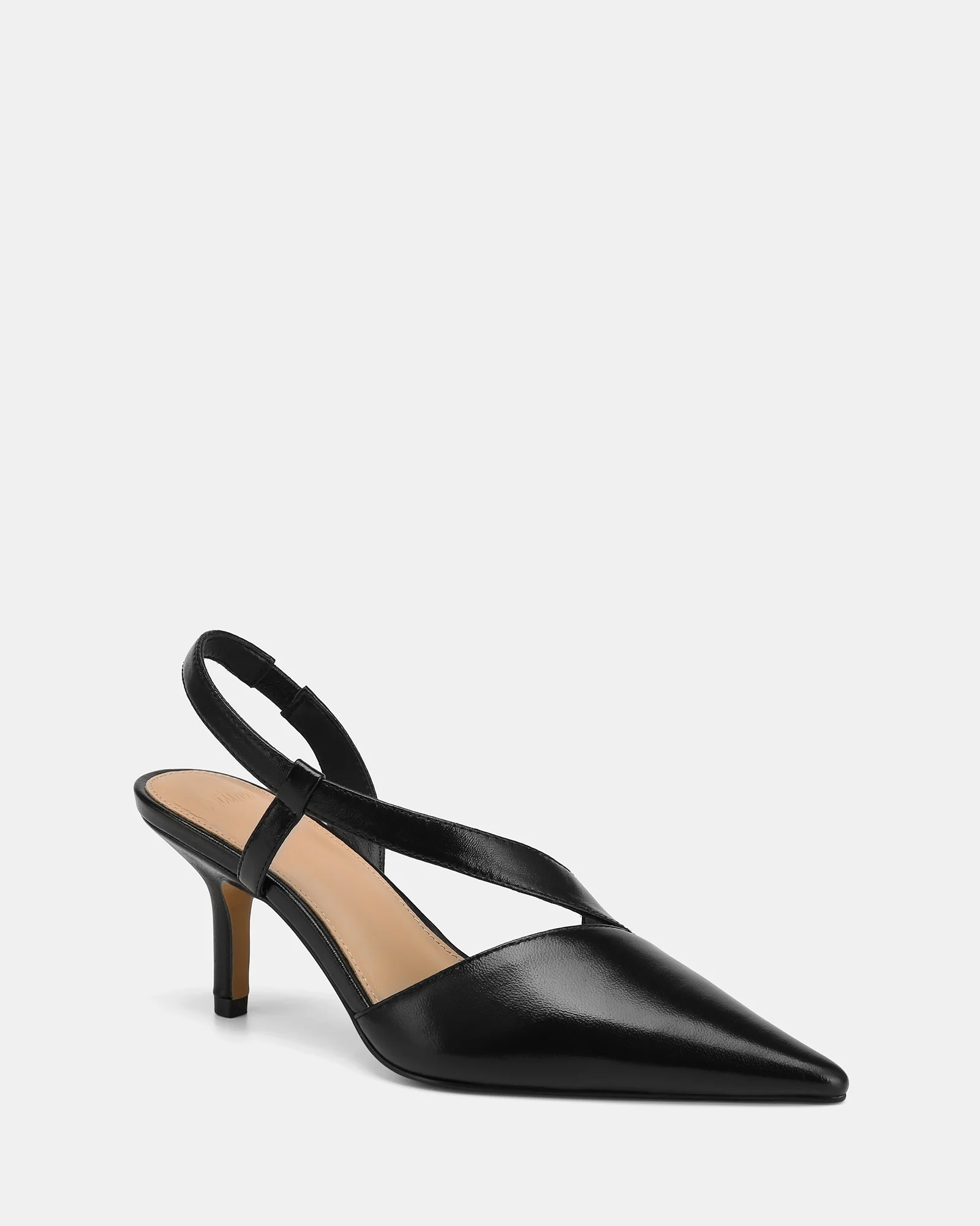 Lannie Black Leather Slingback - Image 2