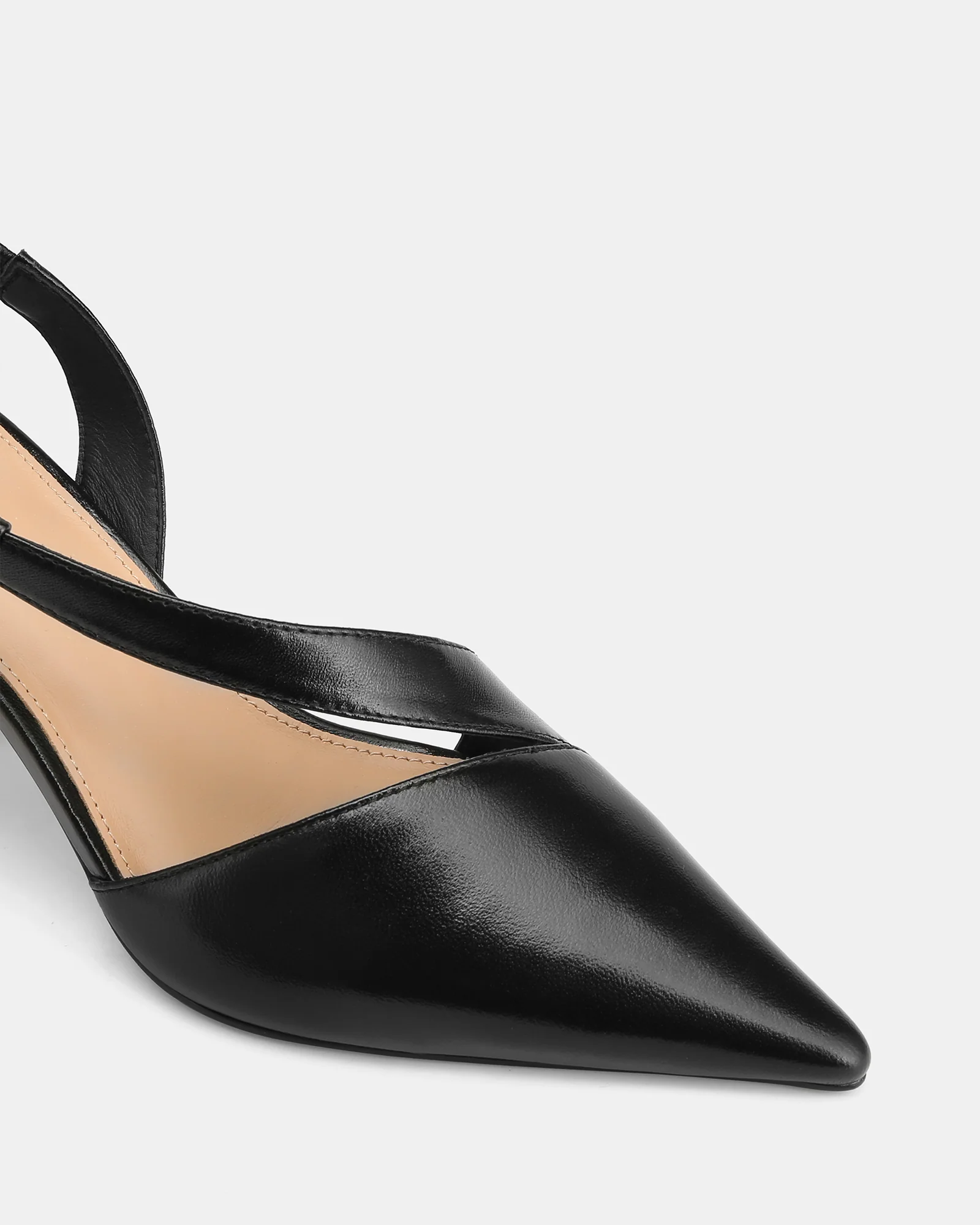 Lannie Black Leather Slingback - Image 3
