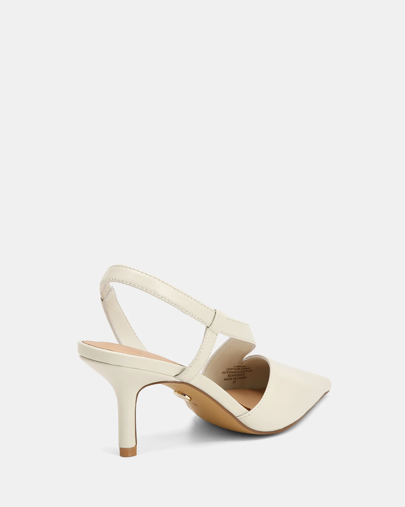 Lannie Ivory Leather Slingback - Image 4