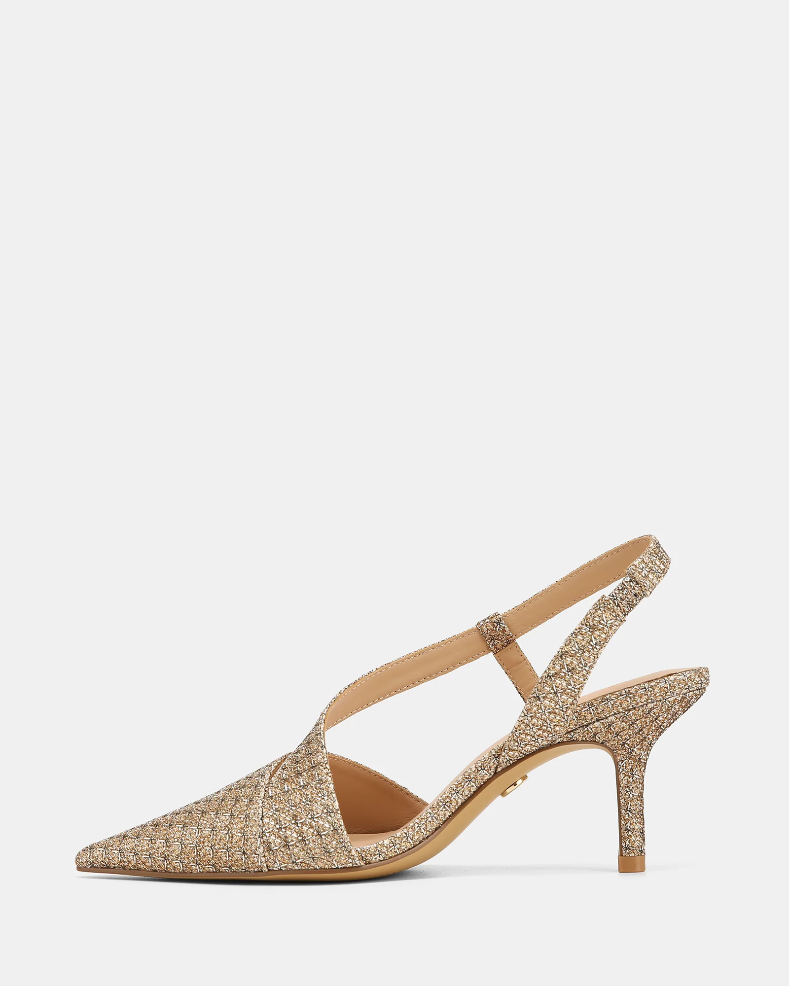 Lannie Gold Metallic Lurex Slingback - Image 6