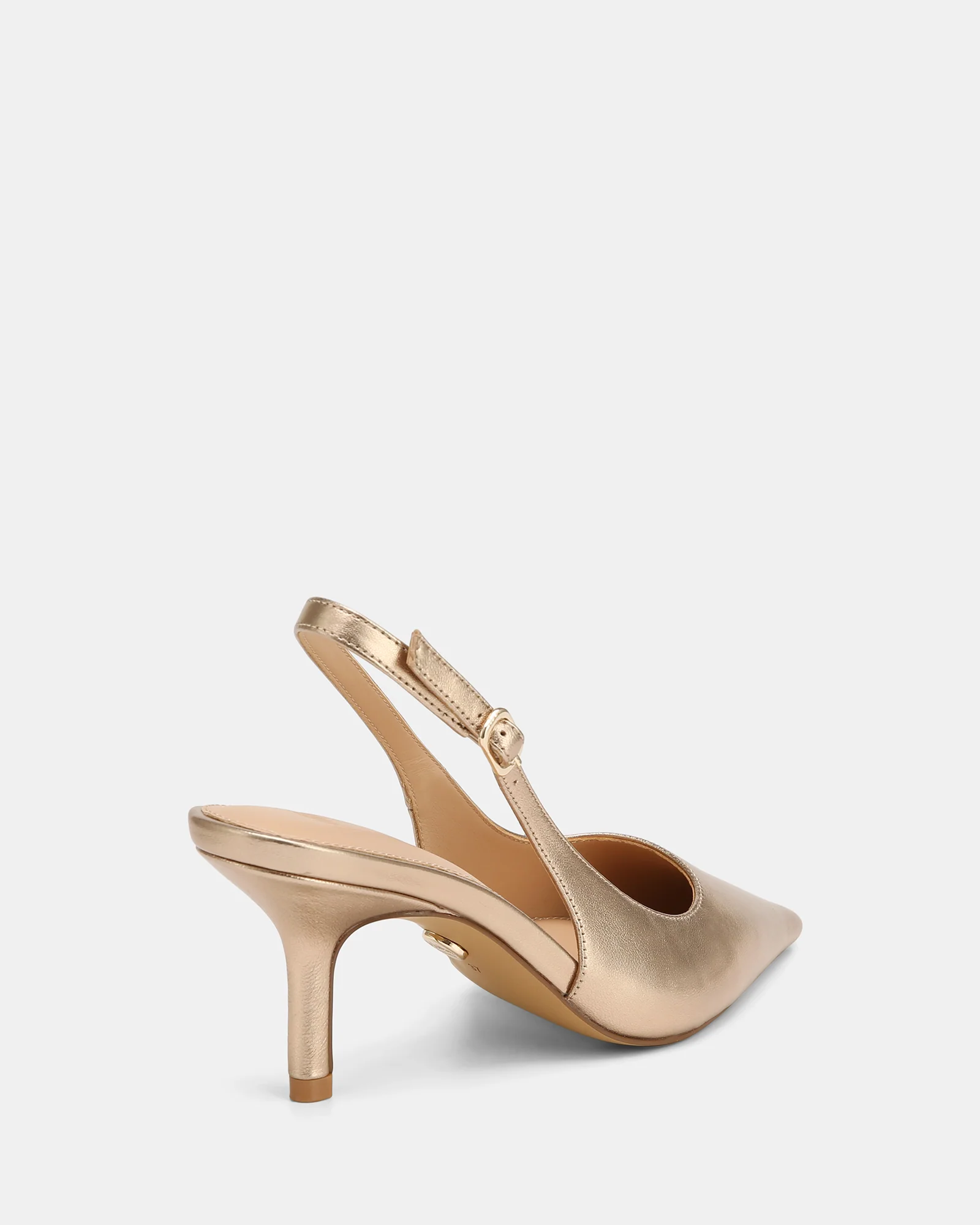 Leia Champagne Metallic Leather Slingback - Image 4