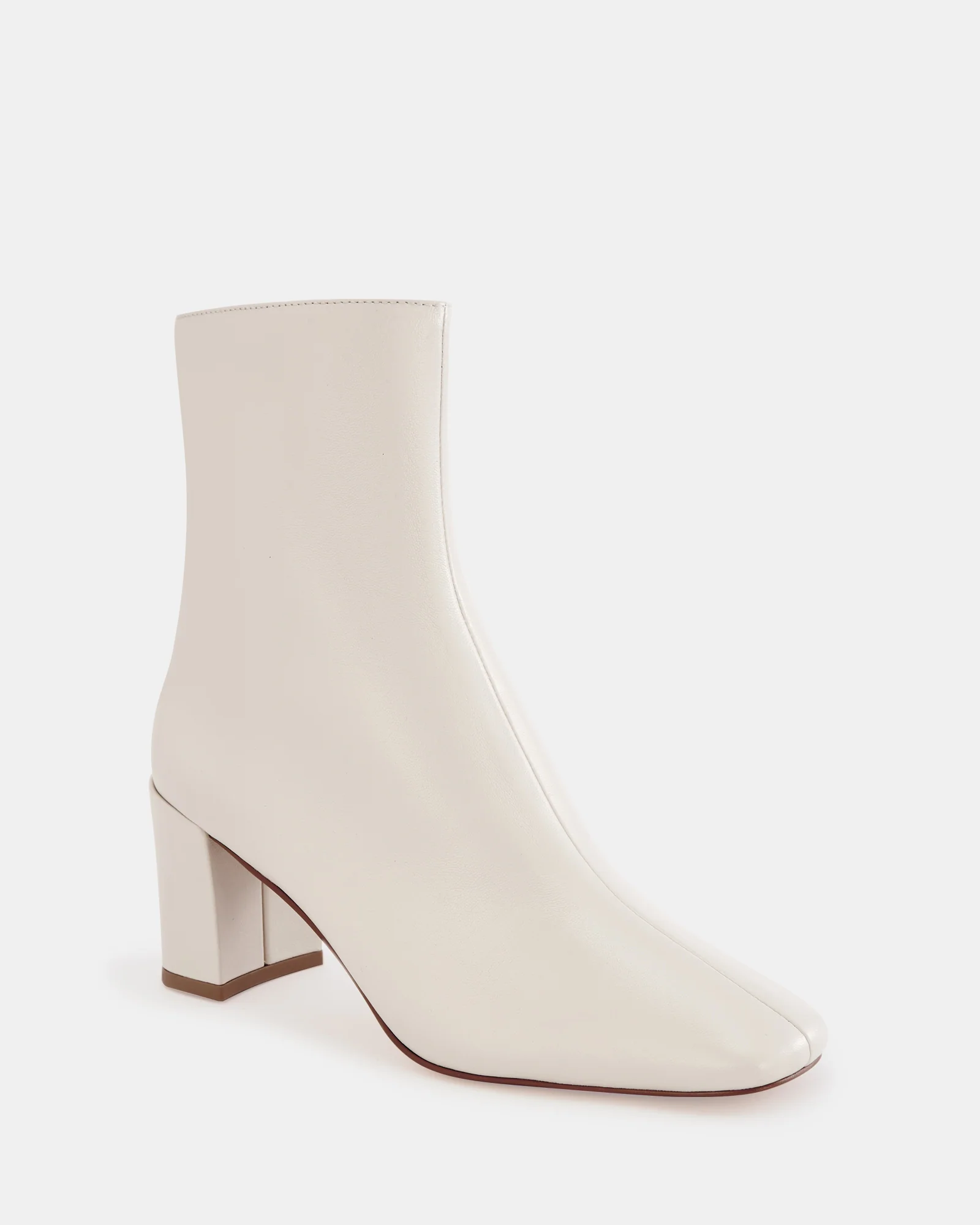 Lena Ecru Leather Ankle Boot - Image 2