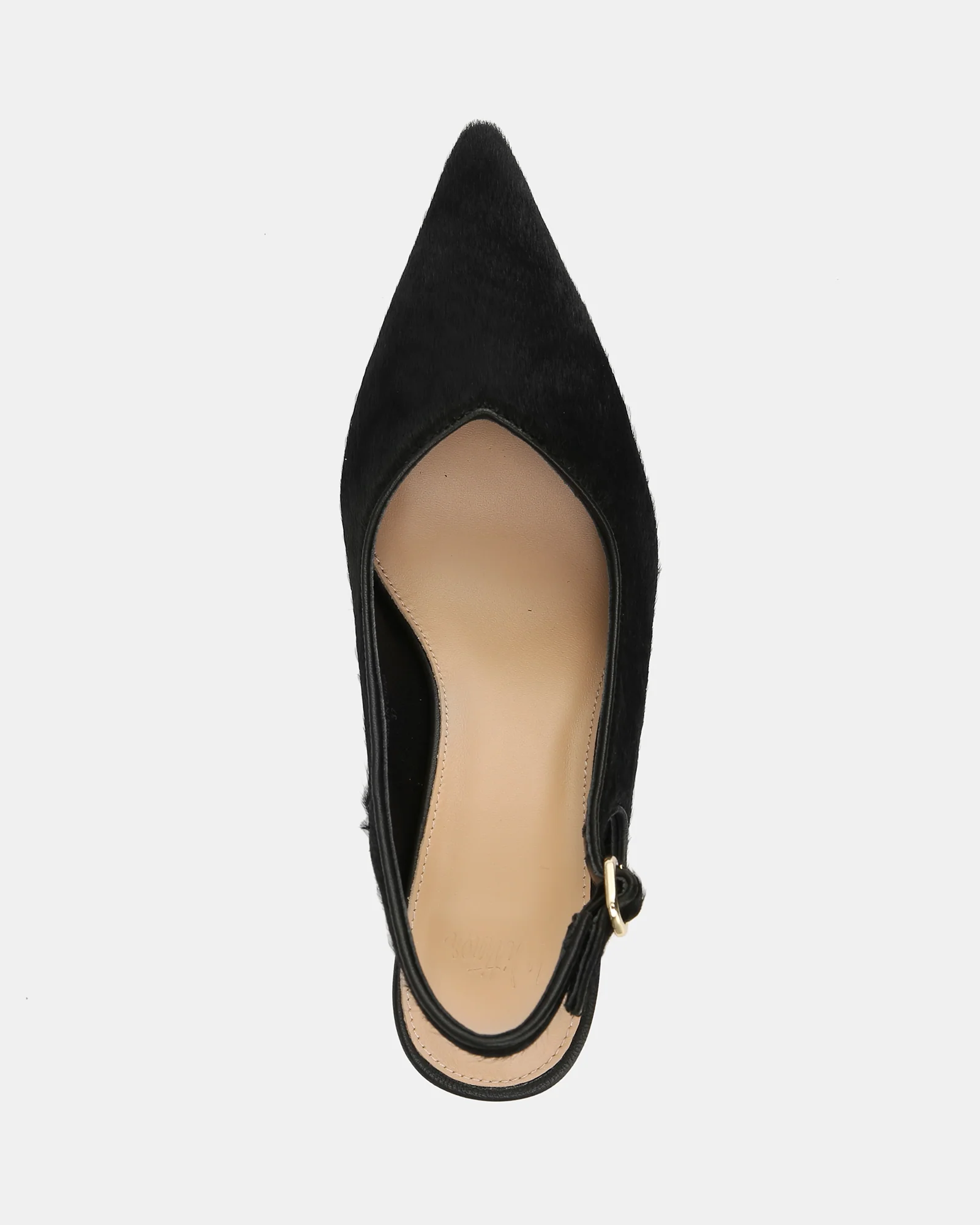 Lilly Black Hair-on Leather Slingback - Image 5