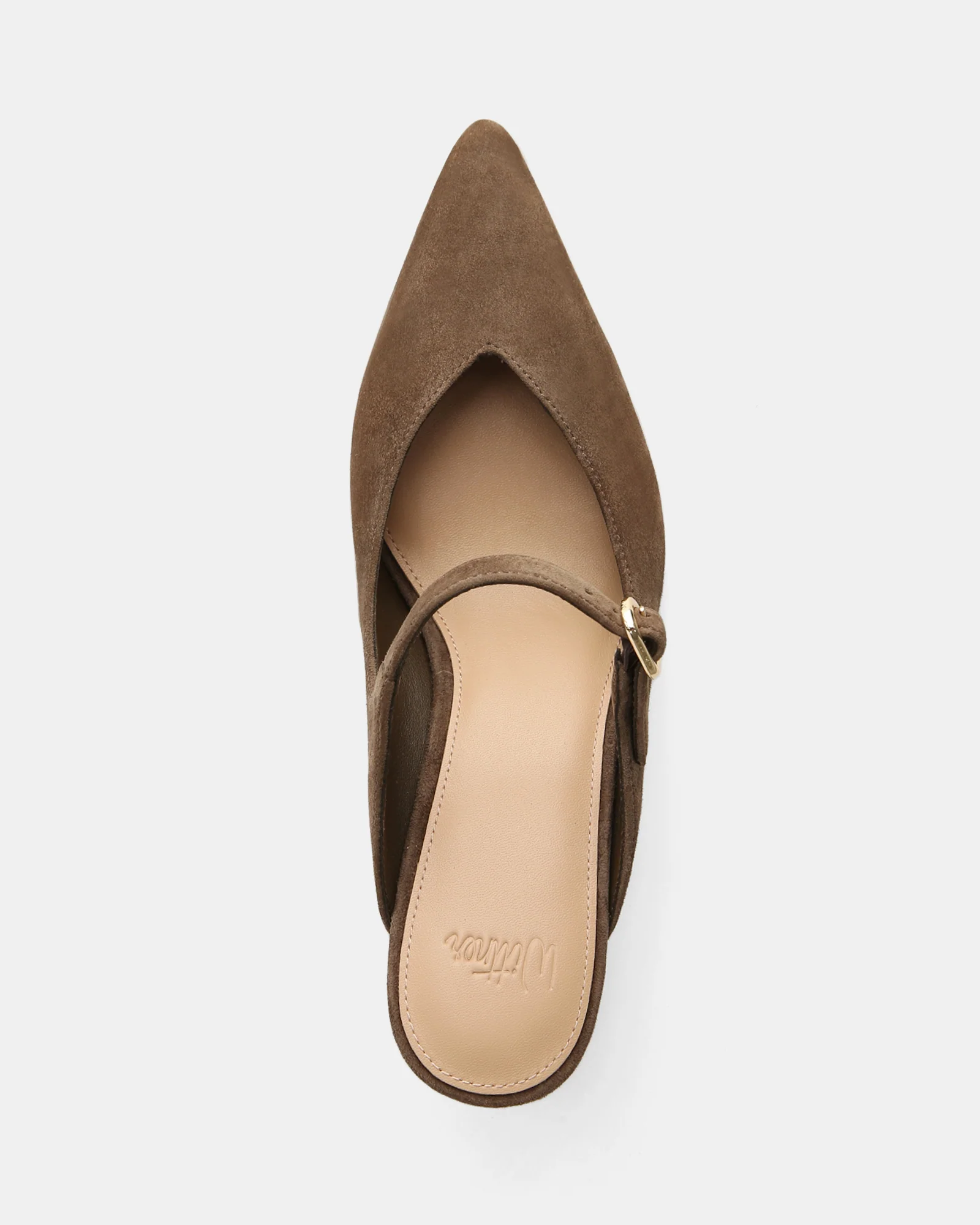 Lucille Mocha Brown Suede Leather Mule - Image 5