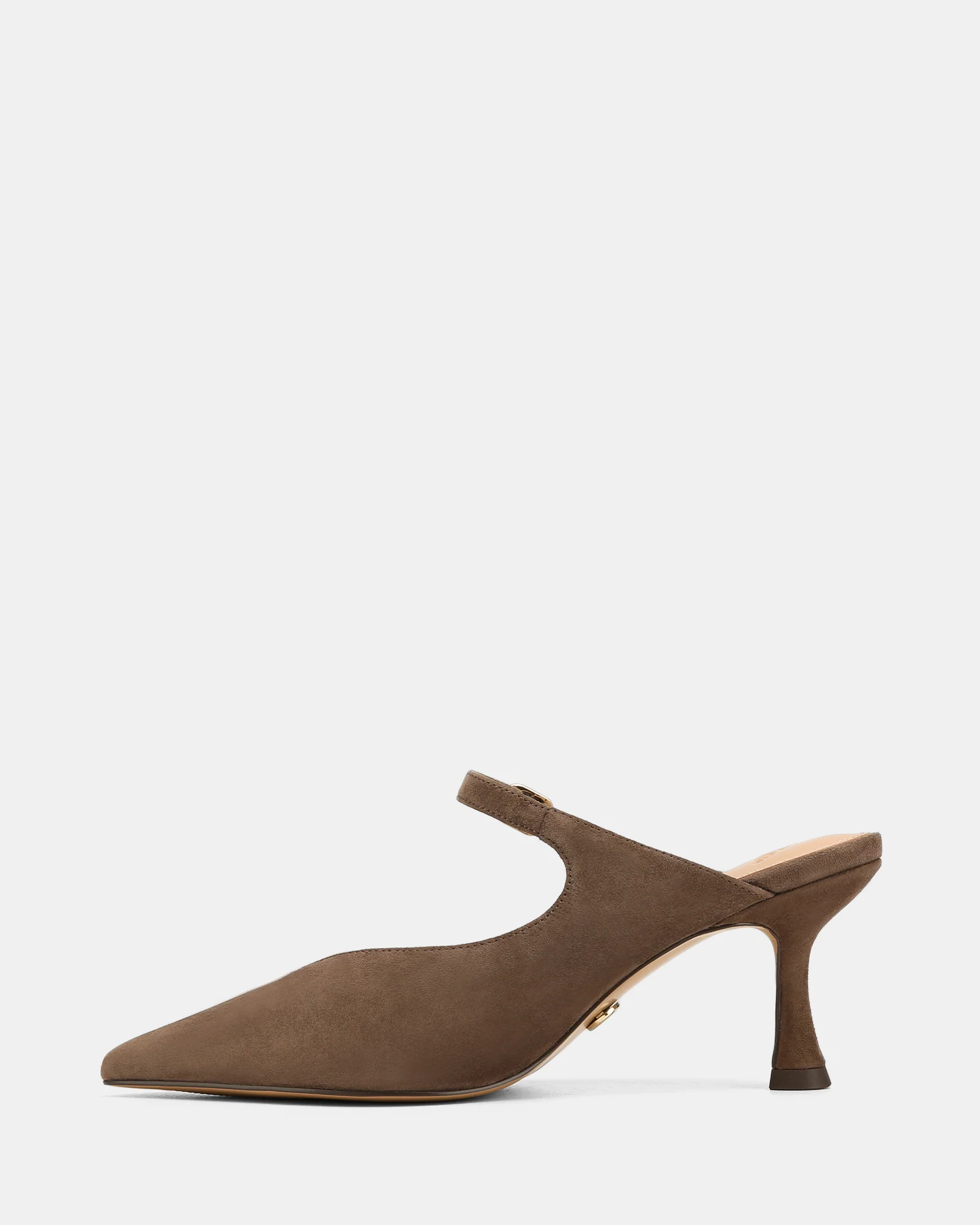 Lucille Mocha Brown Suede Leather Mule - Image 6