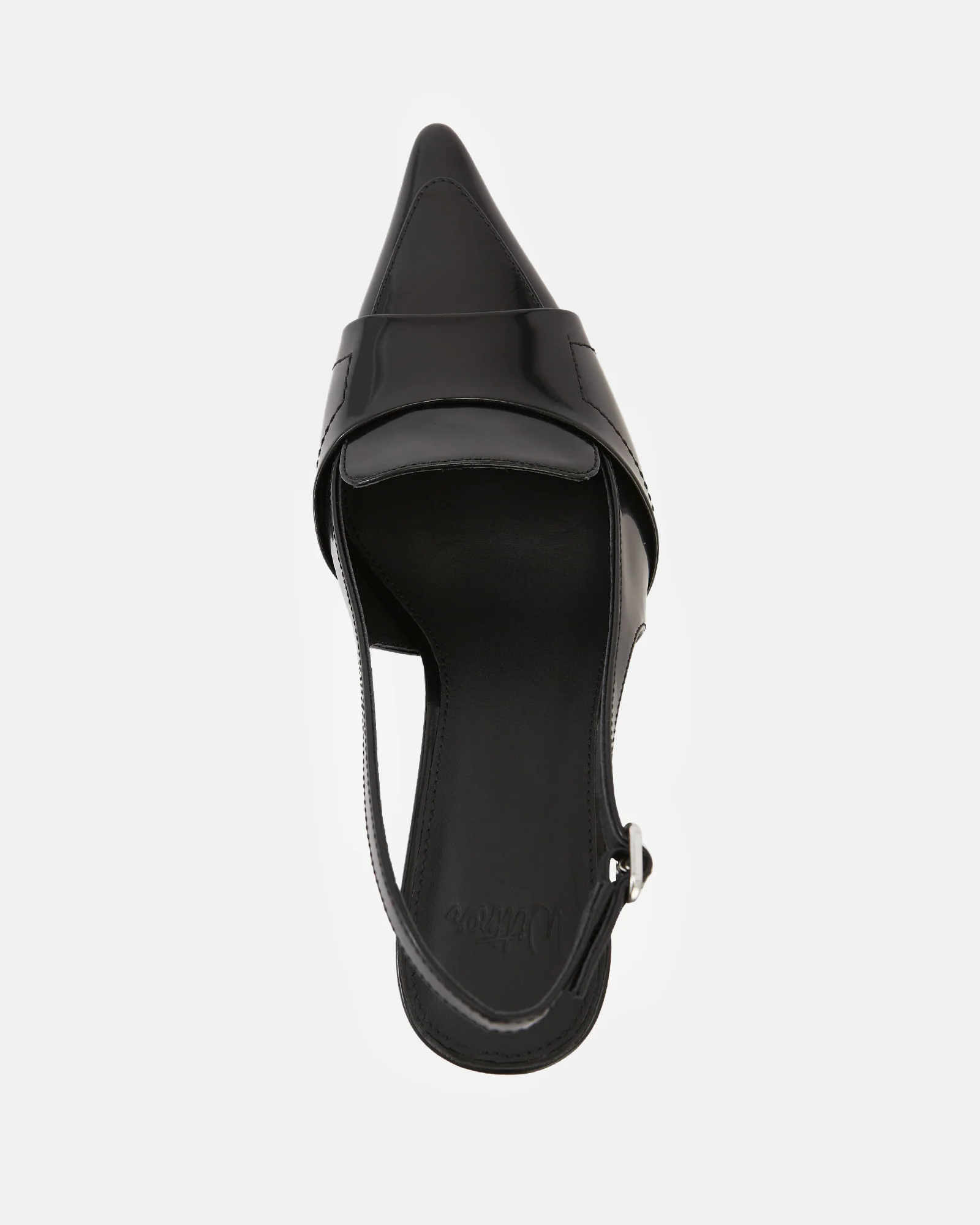 Luna Black Leather Slingback - Image 5