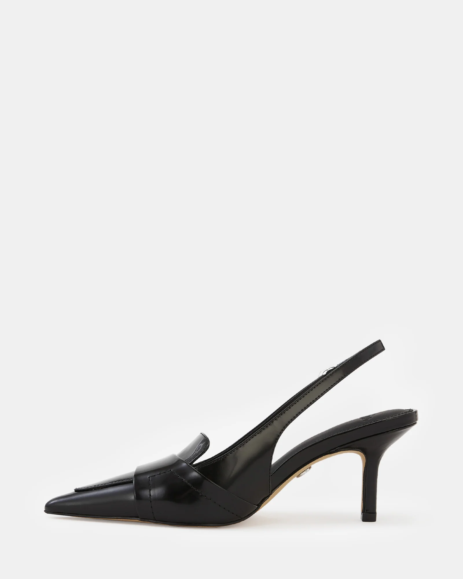 Luna Black Leather Slingback - Image 6