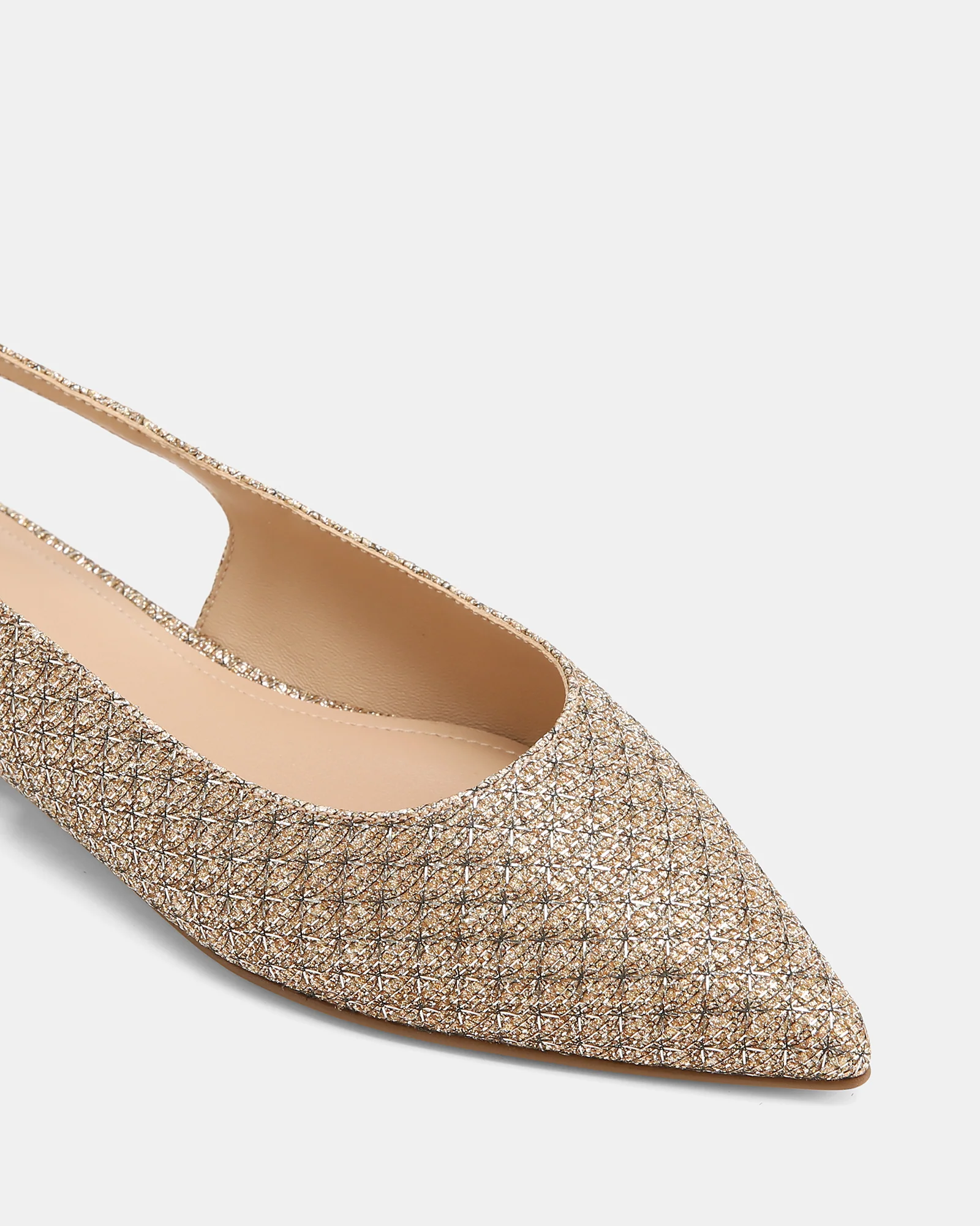 Mary Gold Metallic Lurex Slingback - Image 3