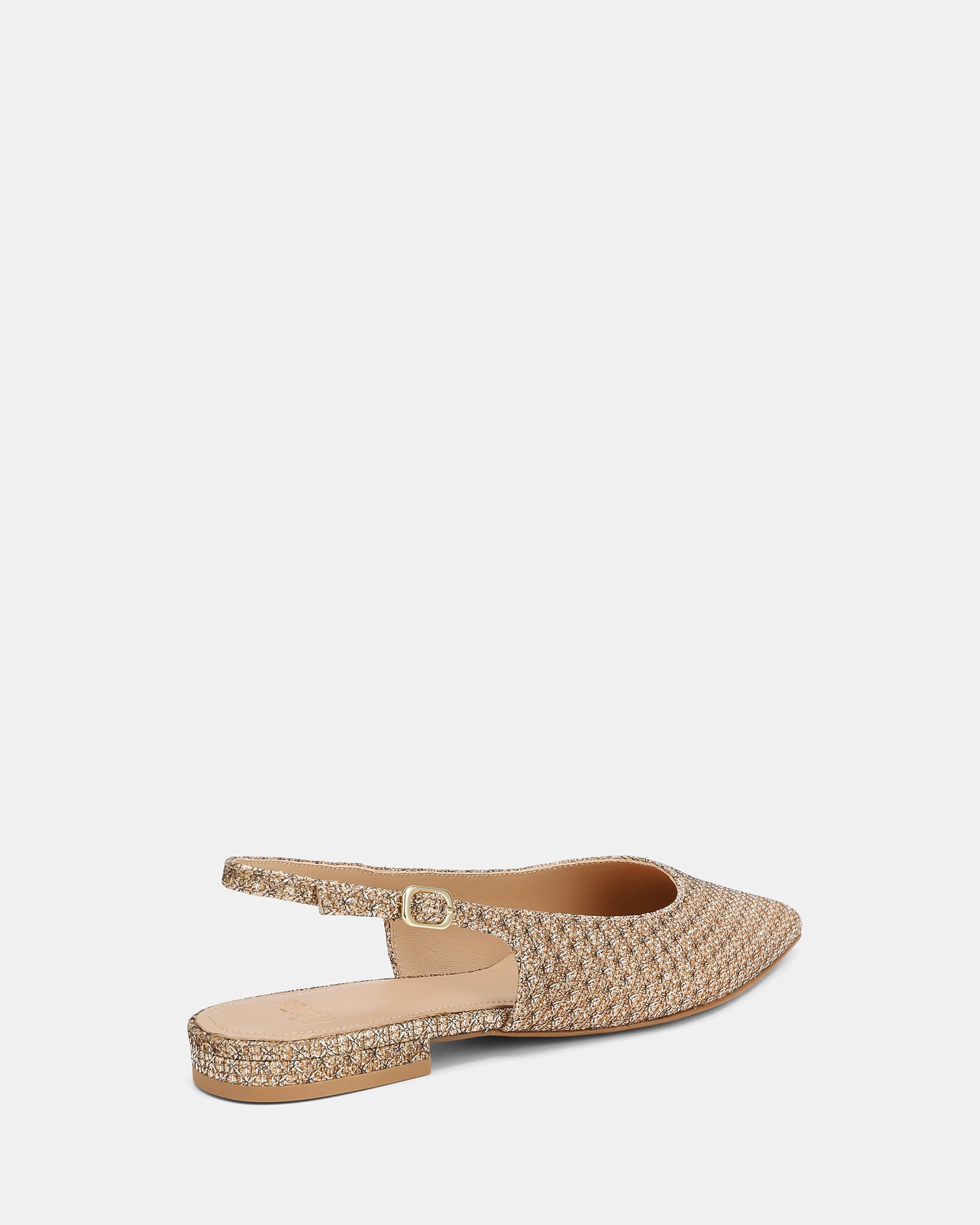 Mary Gold Metallic Lurex Slingback - Image 4