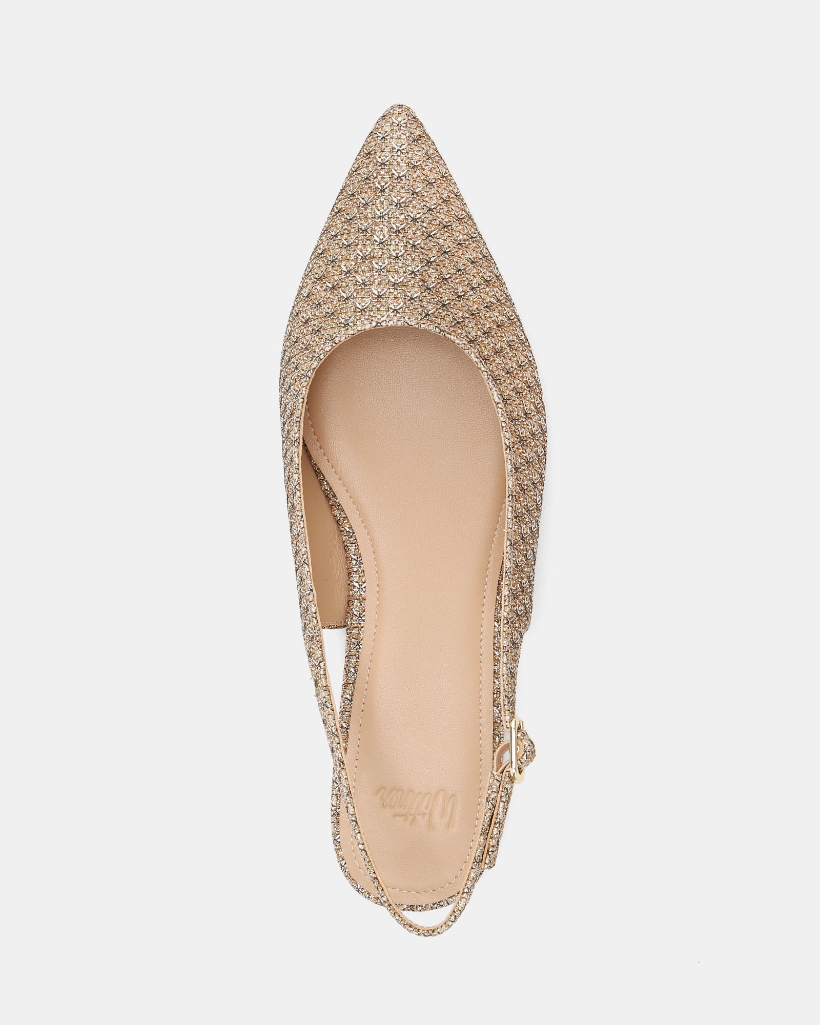 Mary Gold Metallic Lurex Slingback - Image 5