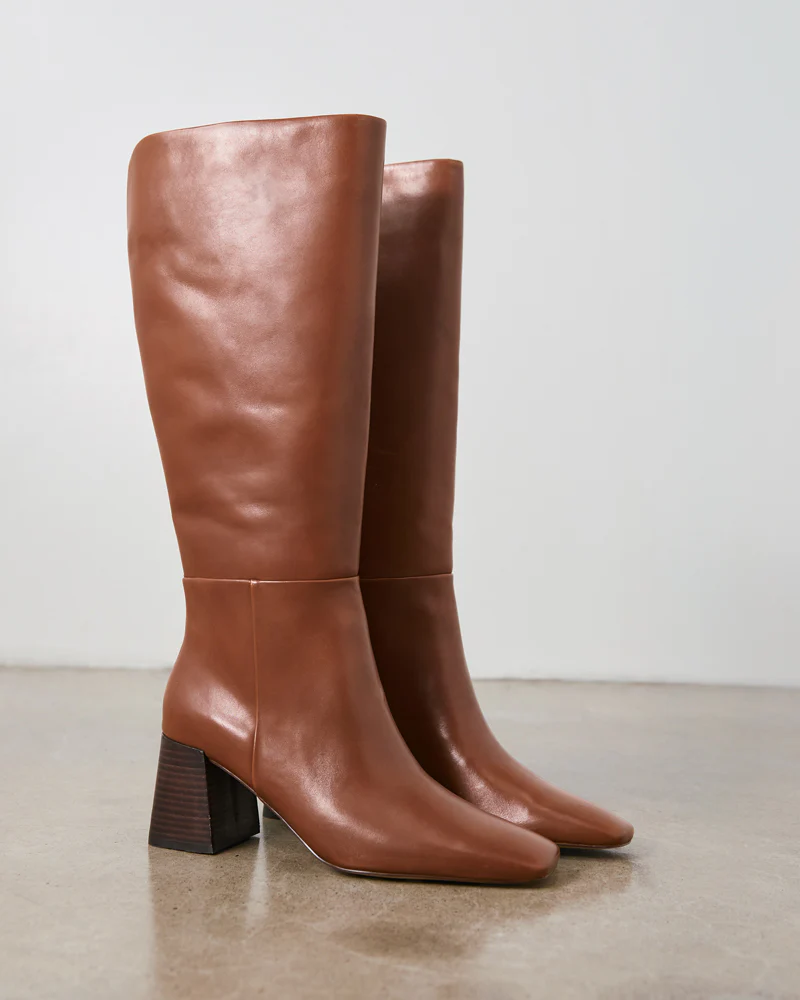Nilo Havana Tan Leather Knee High Boot - Image 9