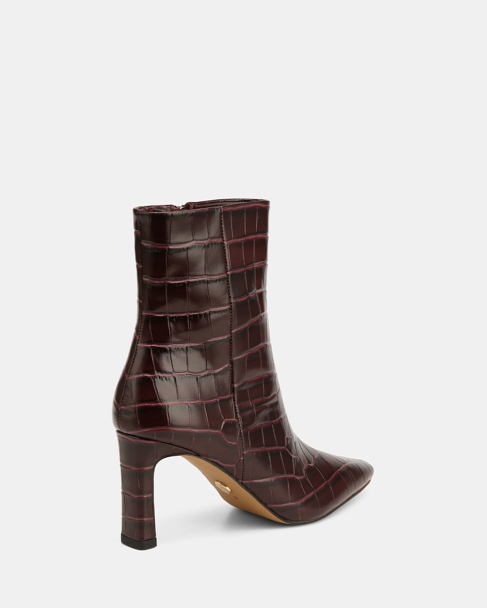 Nina Raisin Croc Embossed Leather Ankle Boot - Image 4