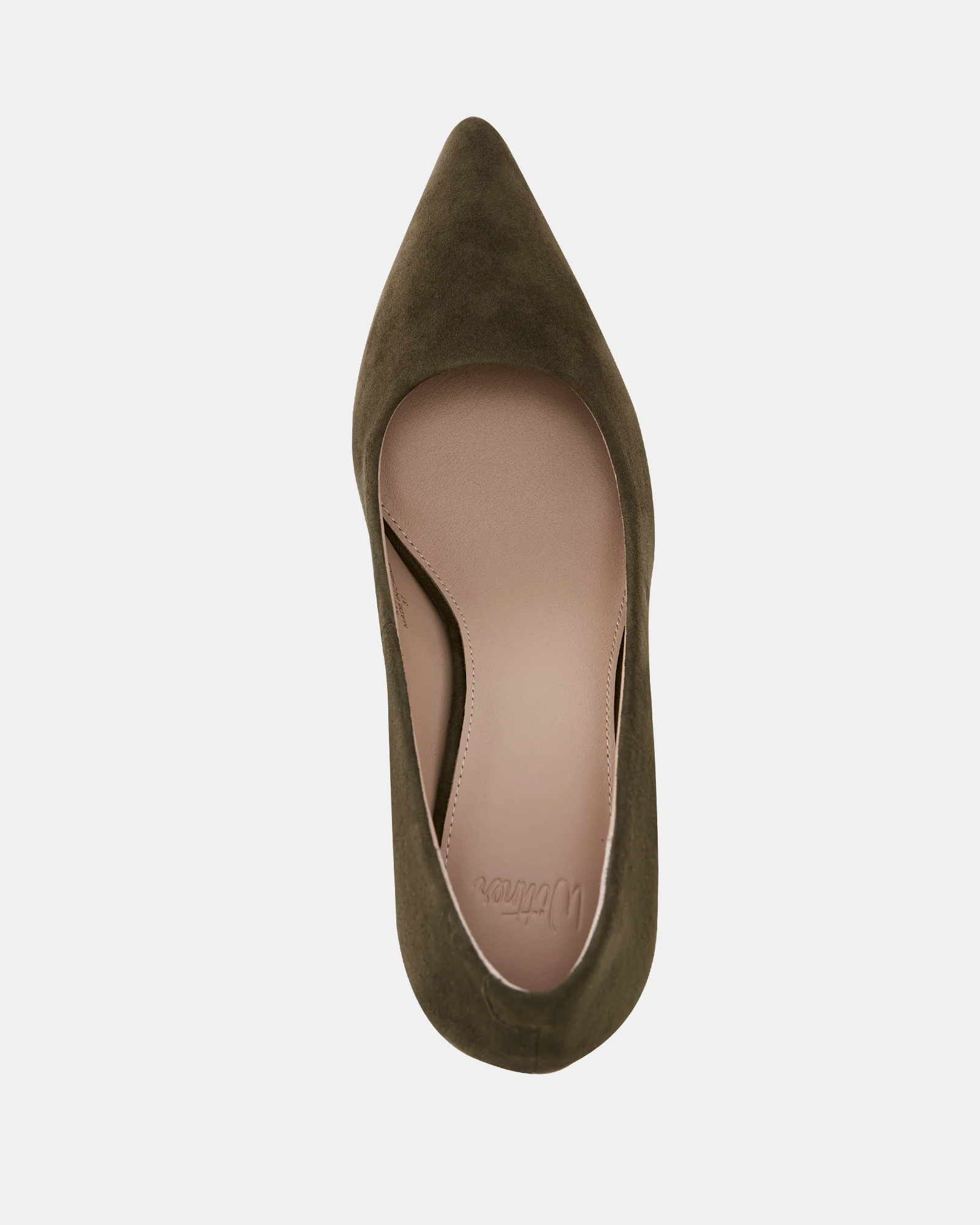 Parisa Olive Green Suede Leather Pump - Image 6
