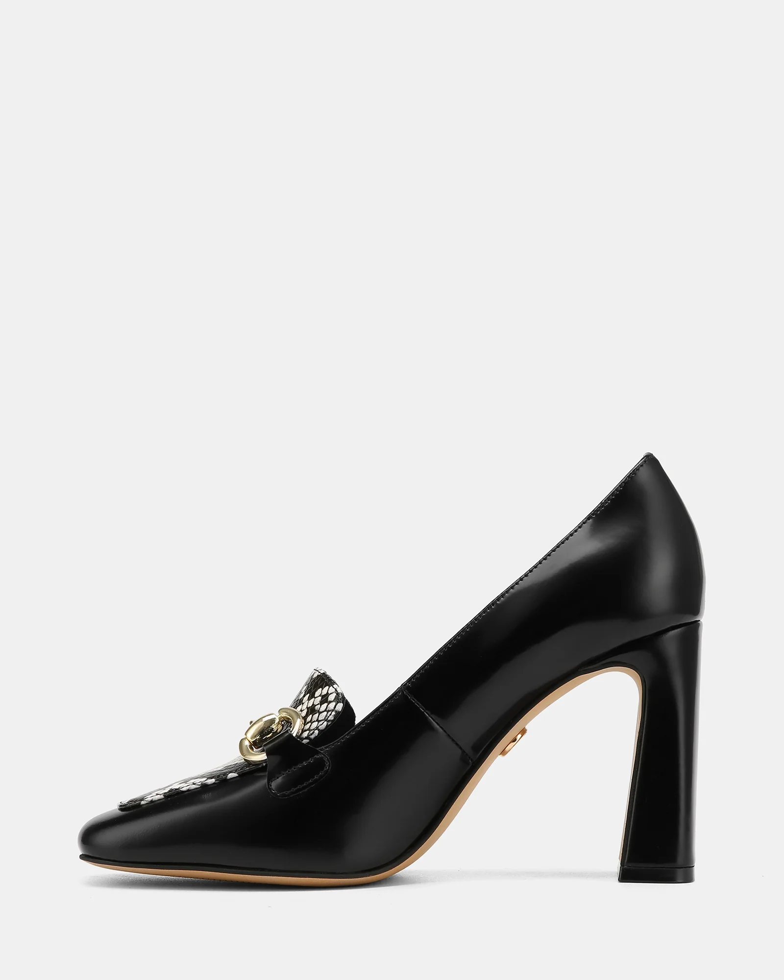 Pence Black Snake Print Leather Pump - Image 6