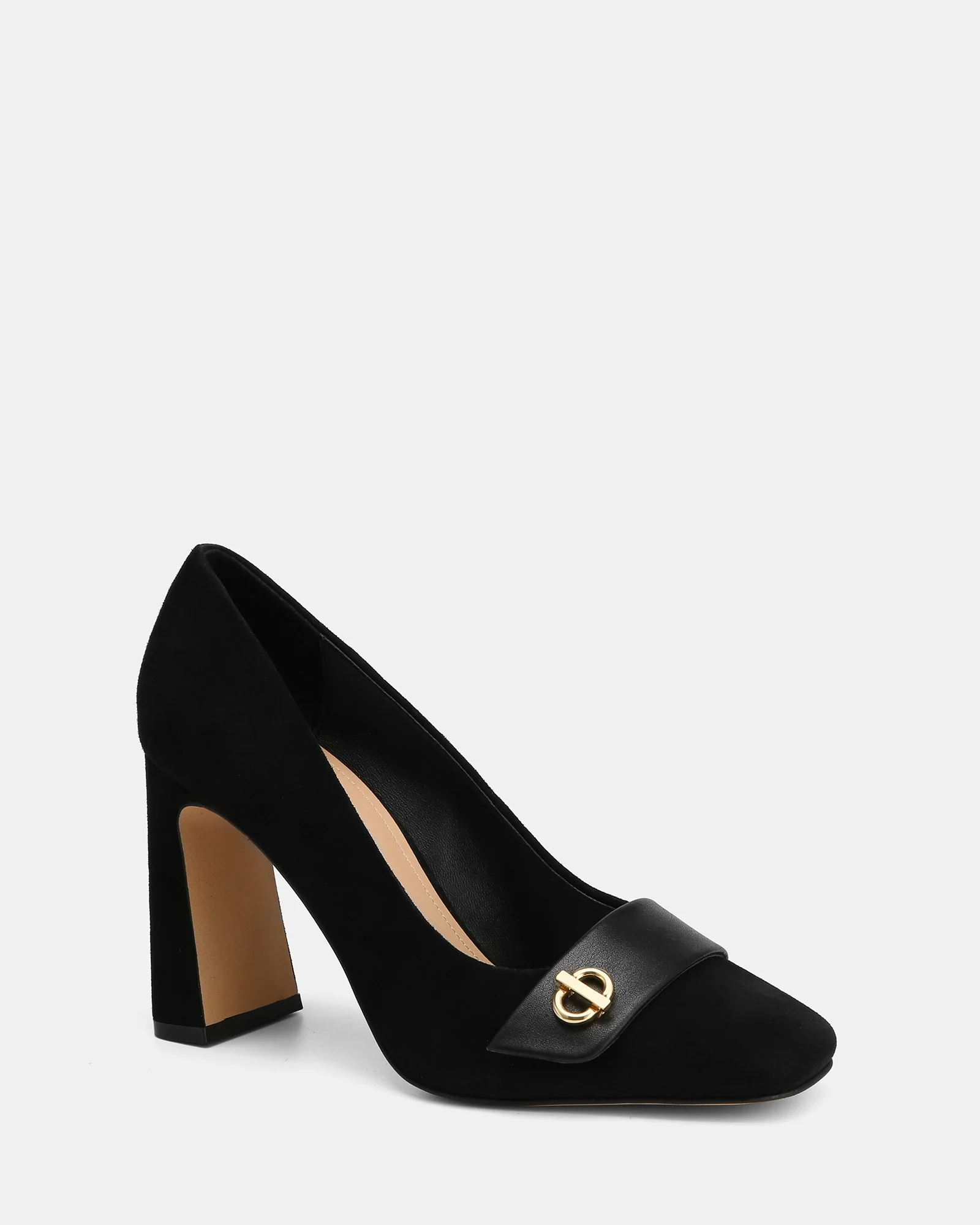 Petra Black Suede Leather Pump - Image 2