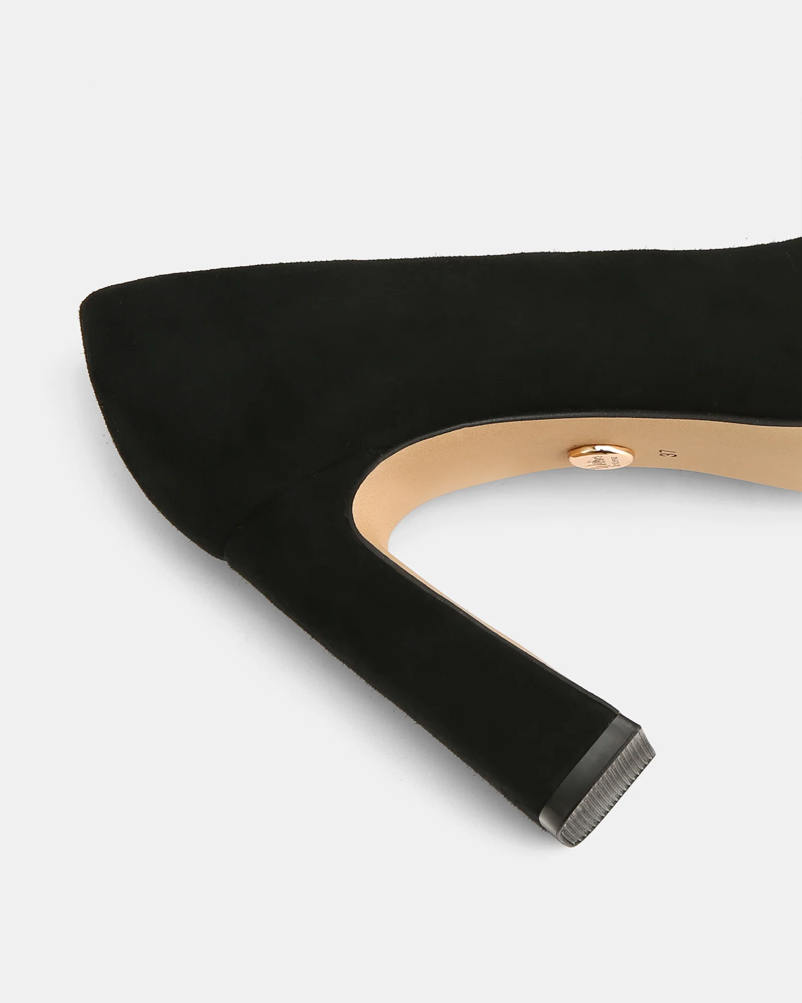 Petra Black Suede Leather Pump - Image 3