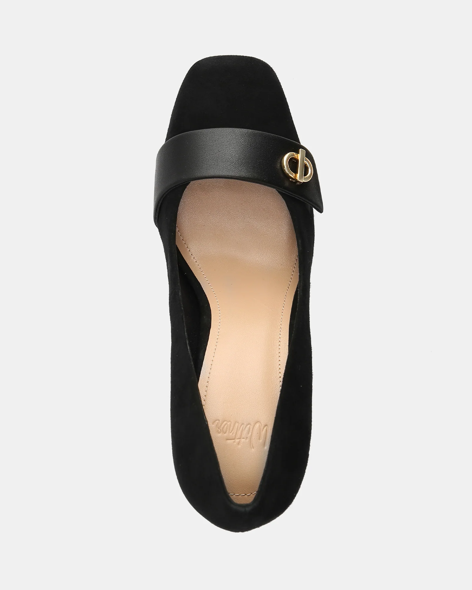 Petra Black Suede Leather Pump - Image 5