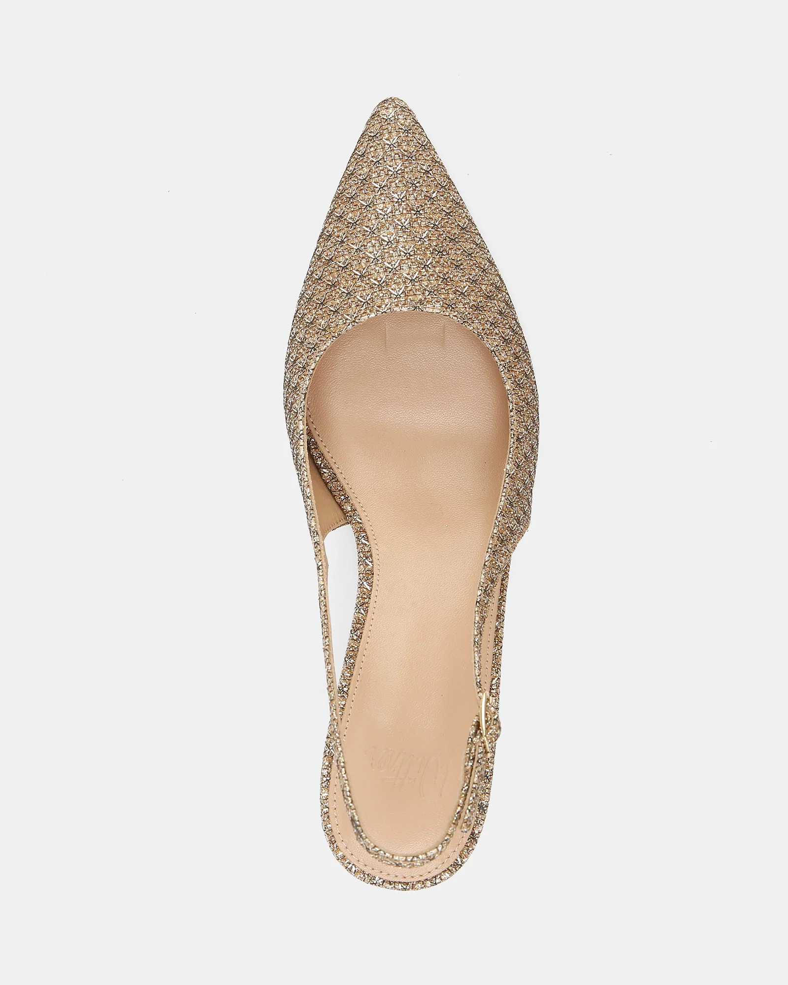 Riker Gold Metallic Lurex Slingback - Image 6