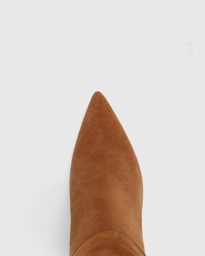 Selena Toast Suede Leather Knee High Boot - Image 5